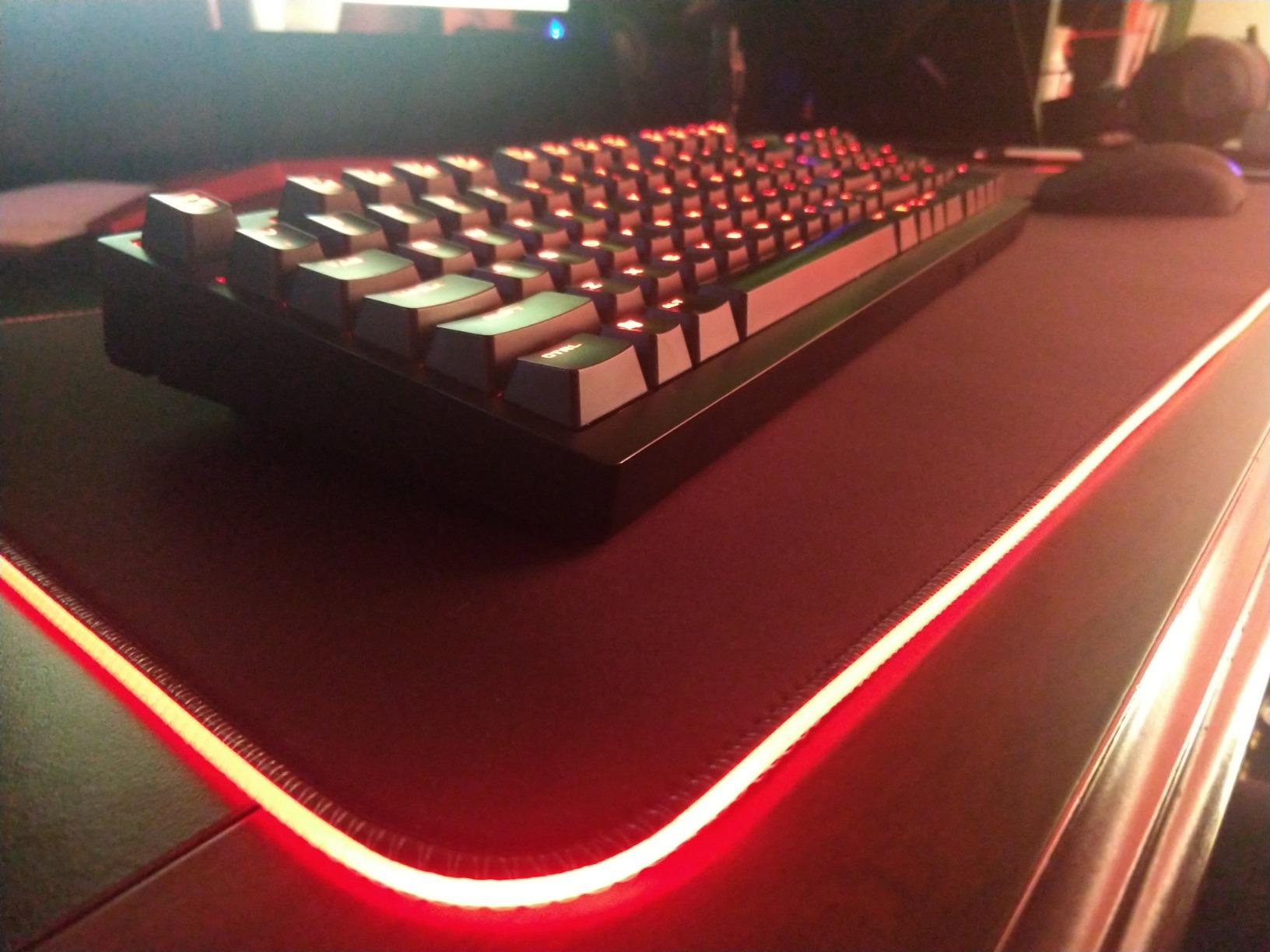 BladeHawks RGB Gaming Mouse Pad Extra Large Extended 31.5x12 Inch-Black | LED mouse pad with 14 lighting modes, covers keyboard & mouse, anti-slip rubber base, waterproof surface, USB powered customer photo 1