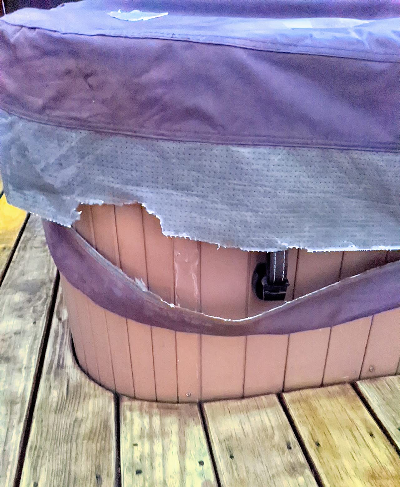 DUCKCOVERS Ultimate Waterproof 94 Inch Rectangle Hot Tub Cover, Outdoor Spa Cover customer photo 1