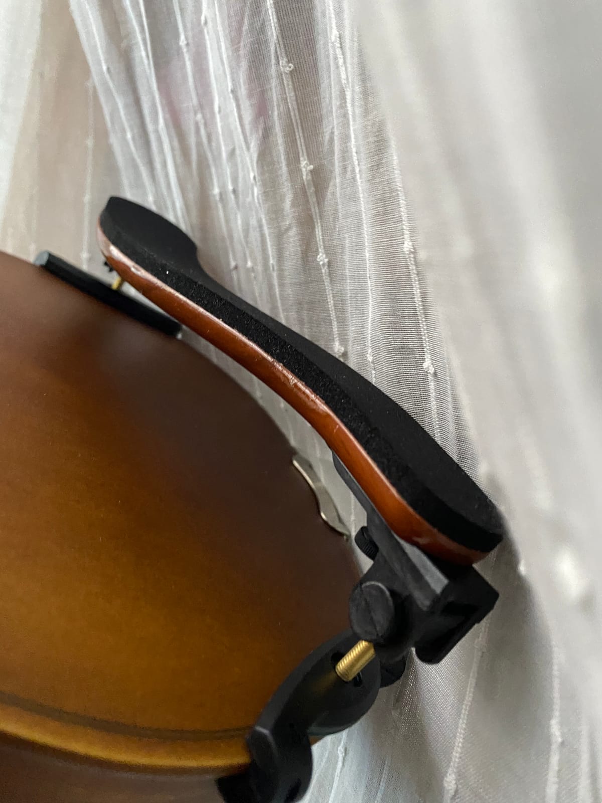 NANYI Violin Shoulder Rest for 4/4 and 3/4 size Adjustable, wood grain customer photo 1