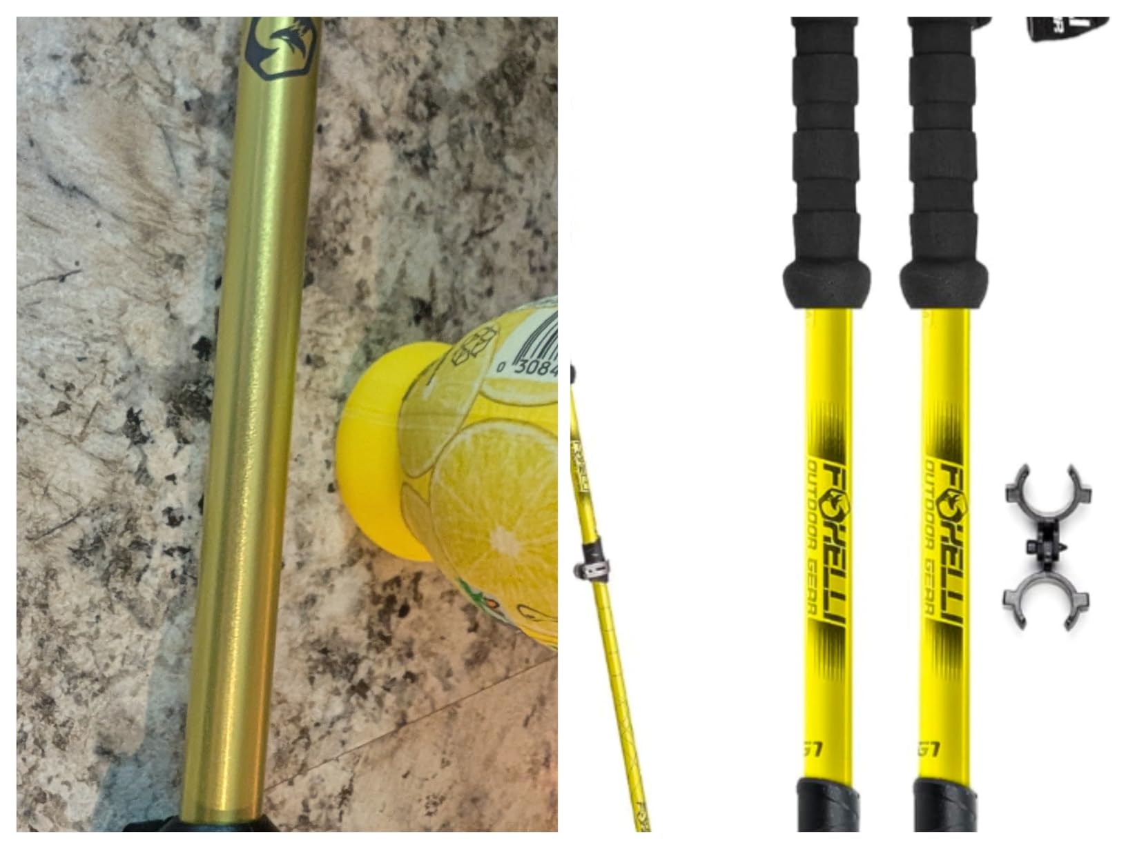 Foxelli Trekking Poles – Lightweight Collapsible Aircraft Grade Aluminum Hiking Poles with Cork Grips Quick Locks & All-Terrain Accessories – Pair of 2 customer photo 2