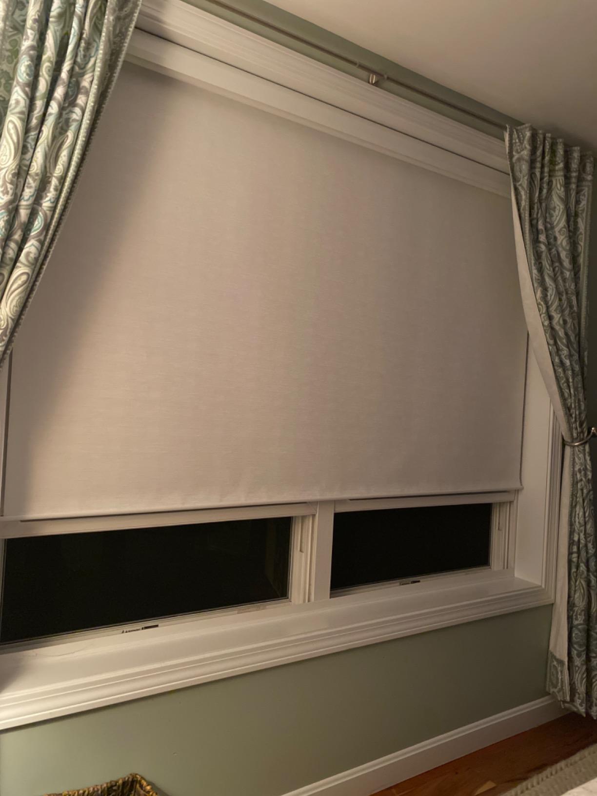 Yoolax Motorized Blinds with Remote, 100% Blackout Smart Blinds Custom Size customer photo 1