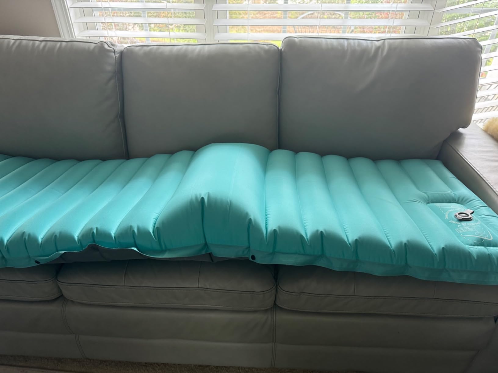 ZOOOBELIVES Inflatable Camping Sleeping Pad, 4-Inch Thick Full Air Support, No Bottoming Out for Side Sleepers, Camping & Backpacking Mattress with Built-in Foot Pump, Durable & Compact – Airlive2000 customer photo 1