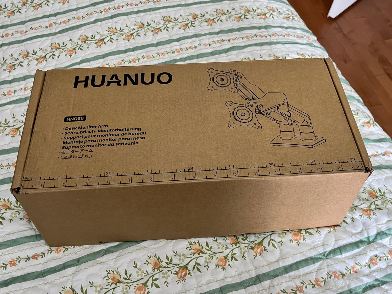HUANUO FlowLift™ Dual Monitor Stand, Fully Adjustable Gaming Monitor Desk Mount for 13–32″ Computer Screens, Full Motion VESA 75x75/100x100 with C-Clamp & Grommet Base, Each Arm Holds 4.4 to 19.8 lbs customer photo 2