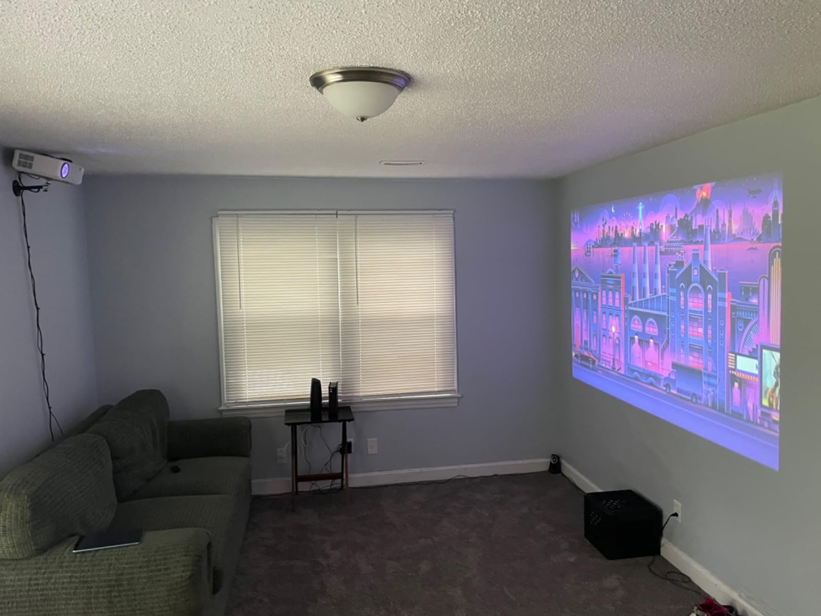 Mini Ceiling Wall Projector Mount Stand 175mm, Black customer photo 1