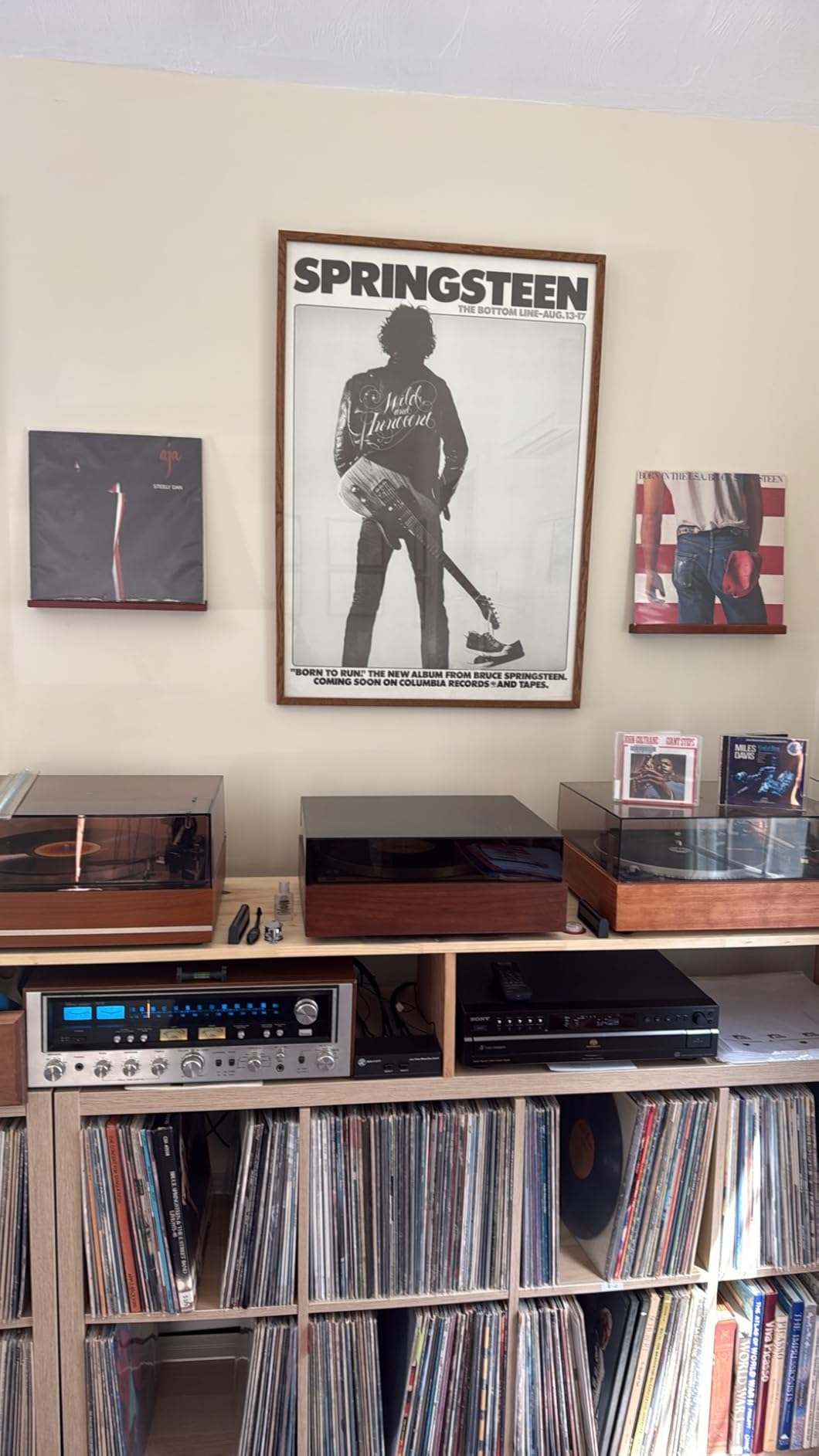 Vinyl Record Wall Mount - an Elegant Display Ledge Made from Solid Wood - This Vinyl Record Shelf Will Hold Records of Any Size (Brown) customer photo 2