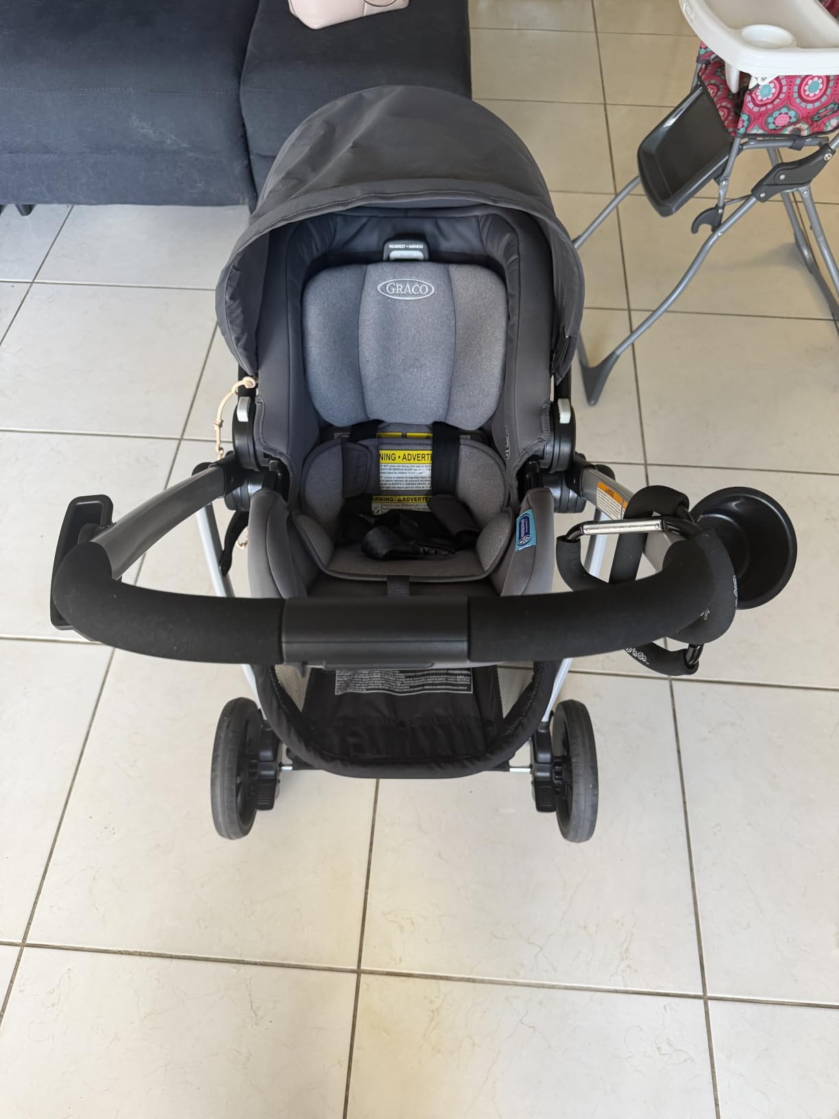 Graco Modes Pramette Travel System, Car Seat and Stroller Combo, Includes SnugRide LX Infant Car Seat and Baby Stroller, 3 Modes: Car Seat Carrier, Pramette, Toddler Stroller, Ellington customer photo 1