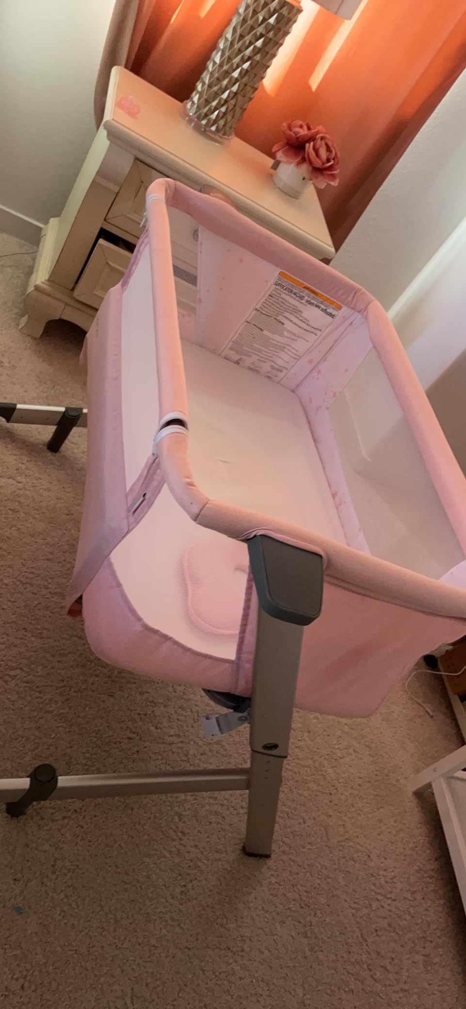 Dream On Me Skylar Bassinet & Bedside Sleeper, Adjustable Height, Grey customer photo 2