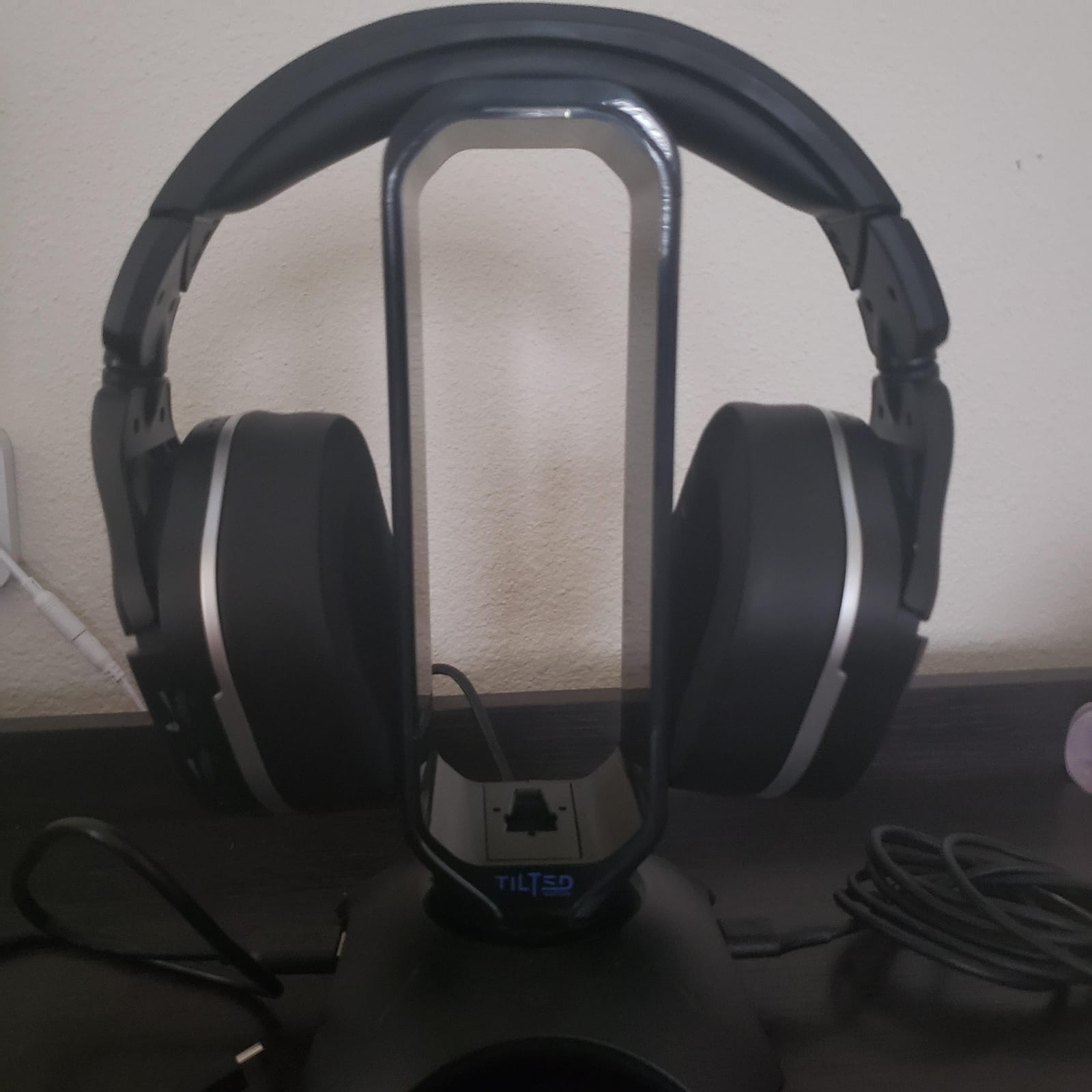 Tilted Nation Gaming Headset Stand | RGB Headphone Stand for Desk with Mouse Bungee and USB Hub (Cool and Clean Setup) Gaming Headset Holder - Perfect Gamer Gift Accessory customer photo 1