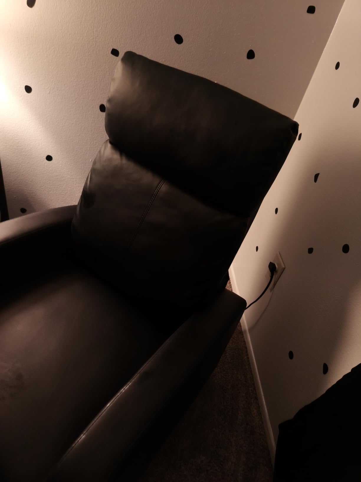 BestMassage | Recliner Chair | with 2 Point Massage Function | Black | with Lumbar Support, Adjustable Push Back, Wide Armrests, Footrest & Padded Seat | Easy Assembly | for Living Room, Home Theatre customer photo 1
