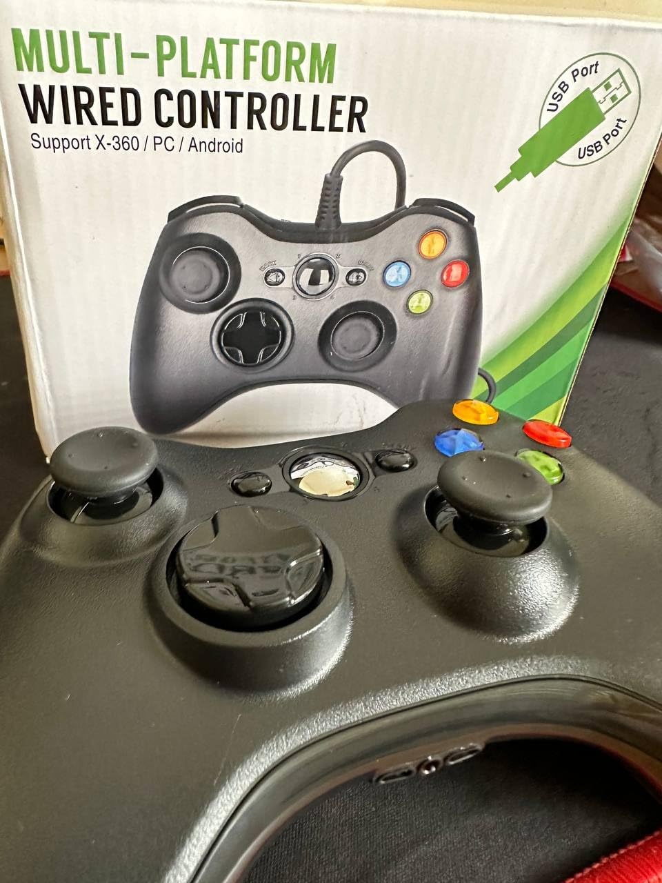 YAEYE Wired Controller for Xbox 360, Game Controller for 360 with Dual-Vibration Turbo Compatible with Xbox 360/360 Slim and PC Windows 7,8,10,11 customer photo 1