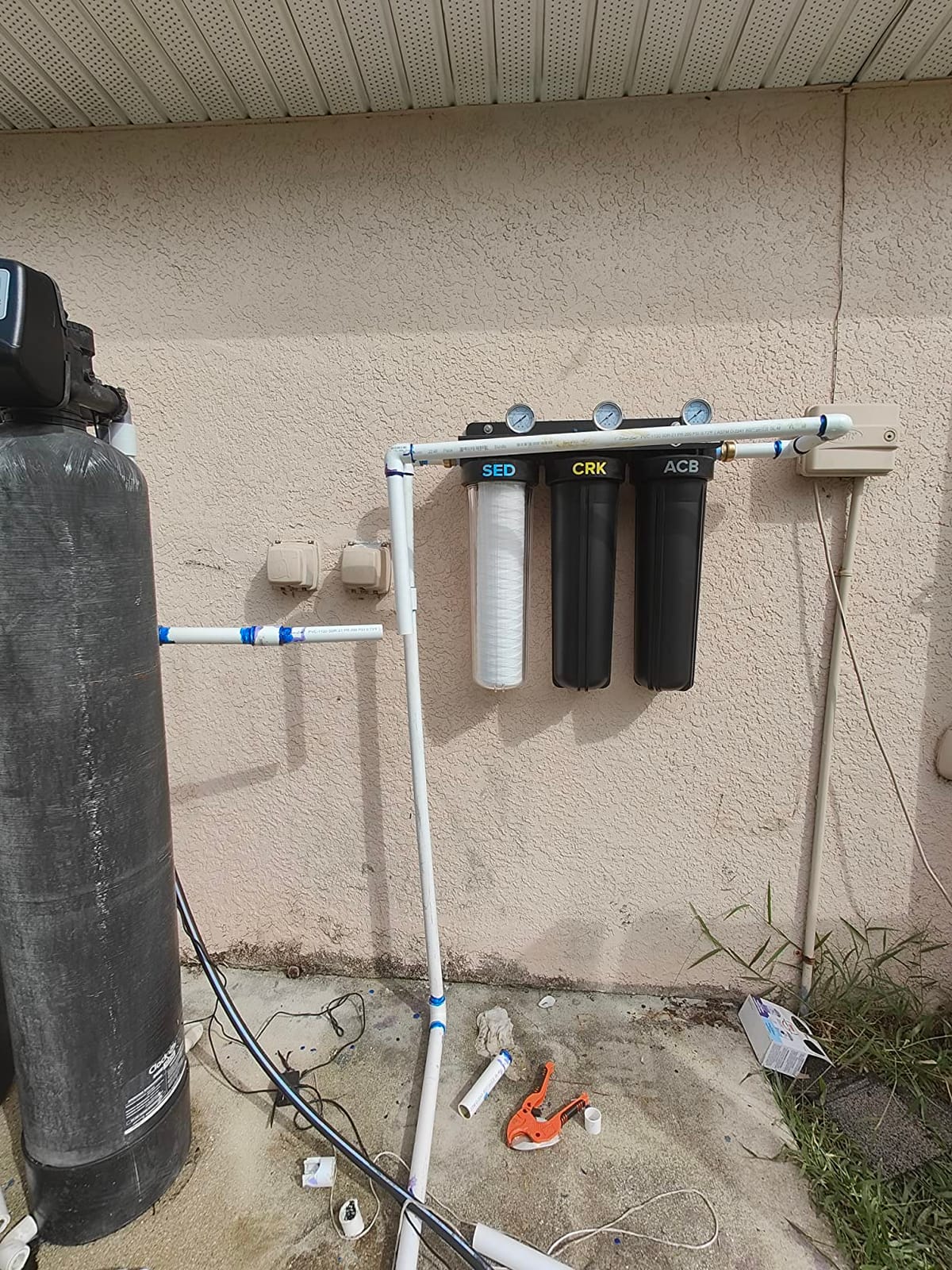 PRO+AQUA Elite Series GEN2 PRO-100-E 3-Stage Whole House Water Filtration System for City & Well Water with Pressure Gauges | Reduces Contaminants, Sediment, Chemicals, Heavy Metals, with 1” Ports customer photo 2