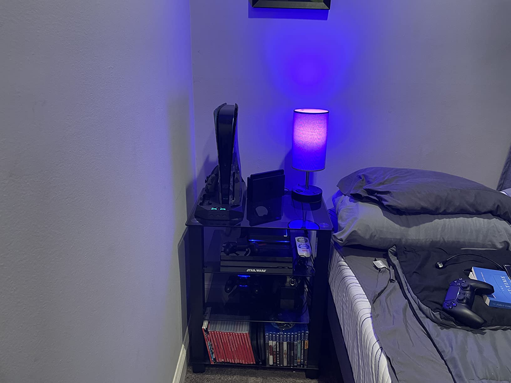 FITUEYES 4-Tier AV Media Cabinet Stand with Multiple Height Options, Black customer photo 2