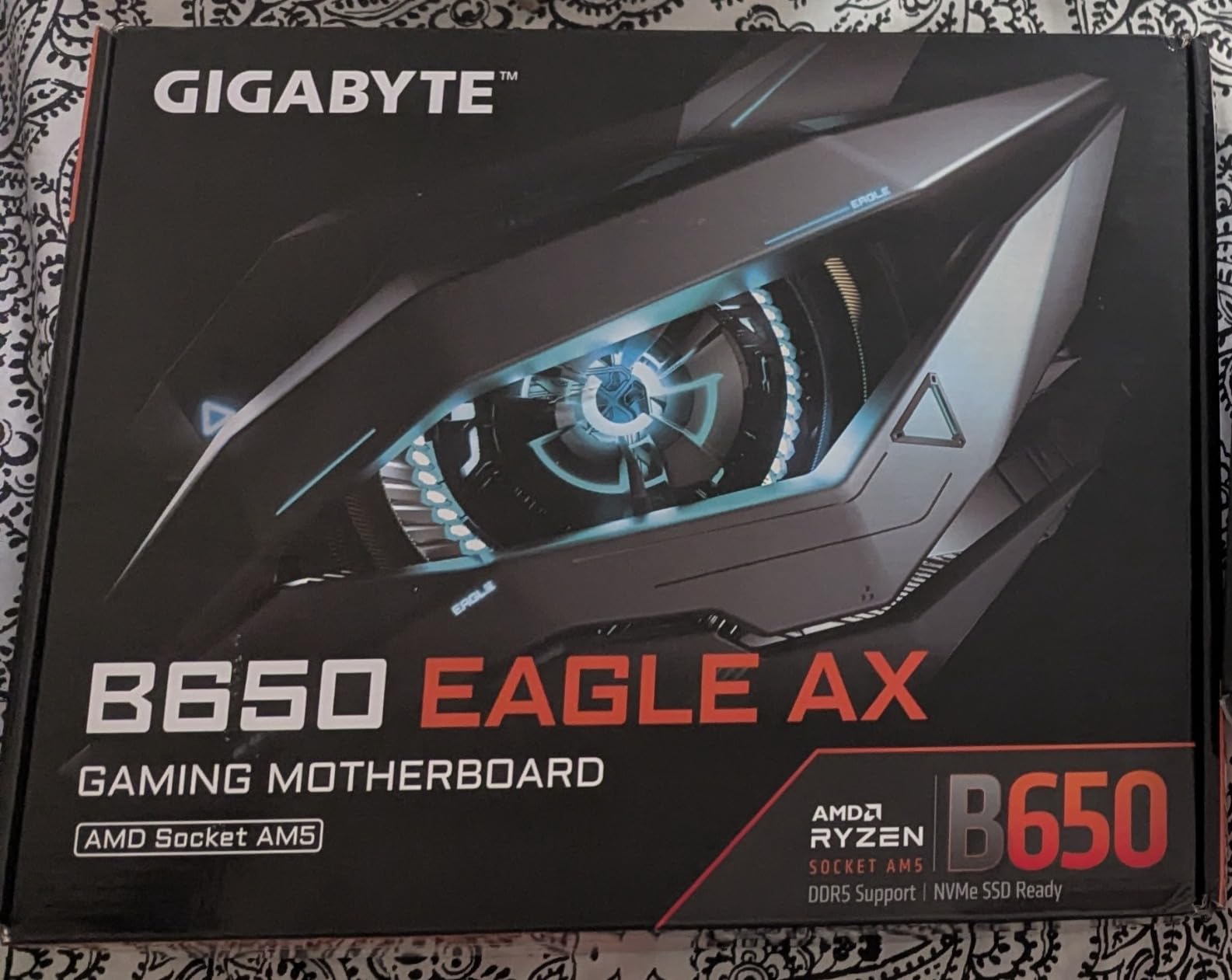 GIGABYTE B650 Eagle AX AM5 LGA 1718 ATX Motherboard, DDR5, Triple M.2 Slots (1x PCIe 5.0, 2X PCIe 4.0), USB 3.2 Gen2x2 Type-C, WiFi 6E, Realtek GbE LAN customer photo 1