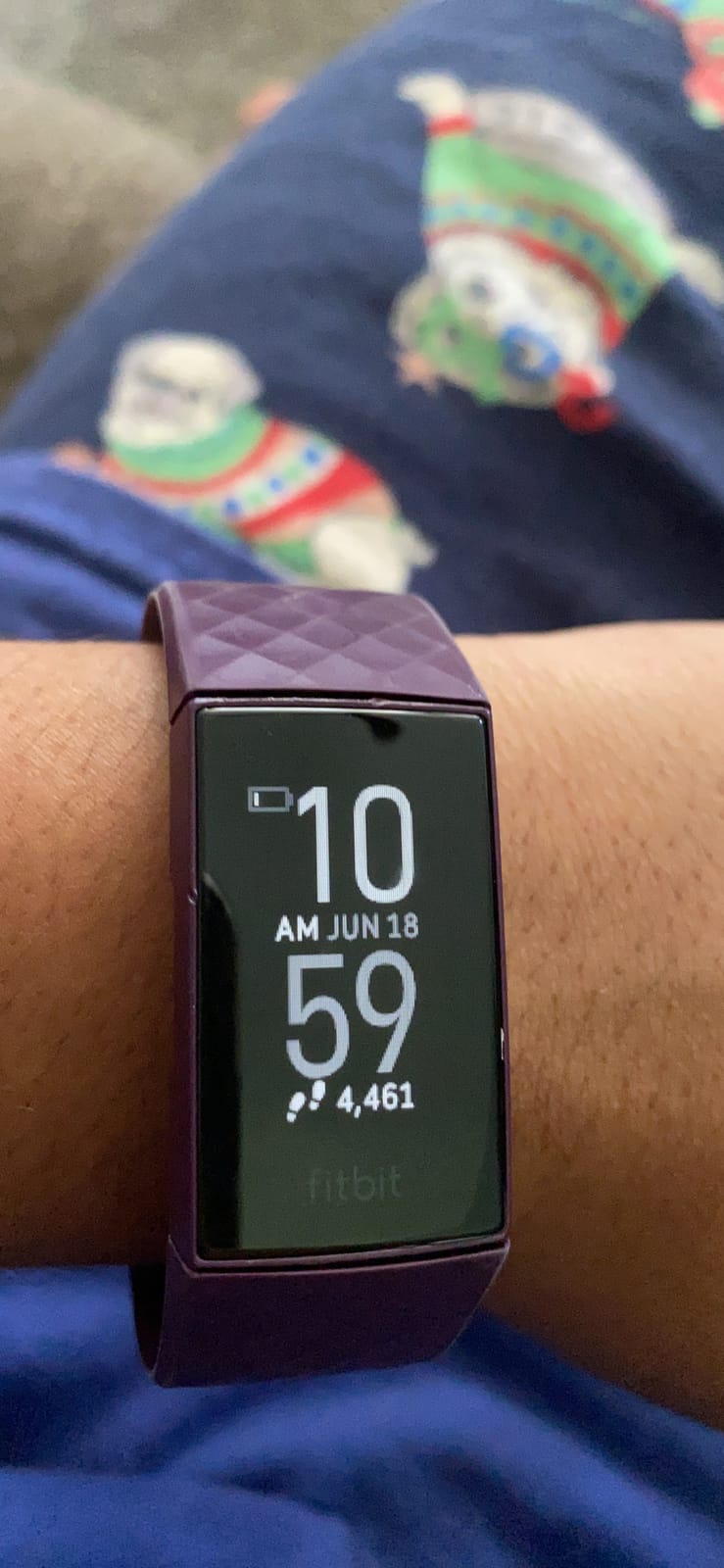 Fitbit Charge 4 Fitness and Activity Tracker with Built-in GPS, Heart Rate, Sleep & Swim Tracking, Rosewood/Rosewood, One Size (S &L Bands Included) customer photo 1