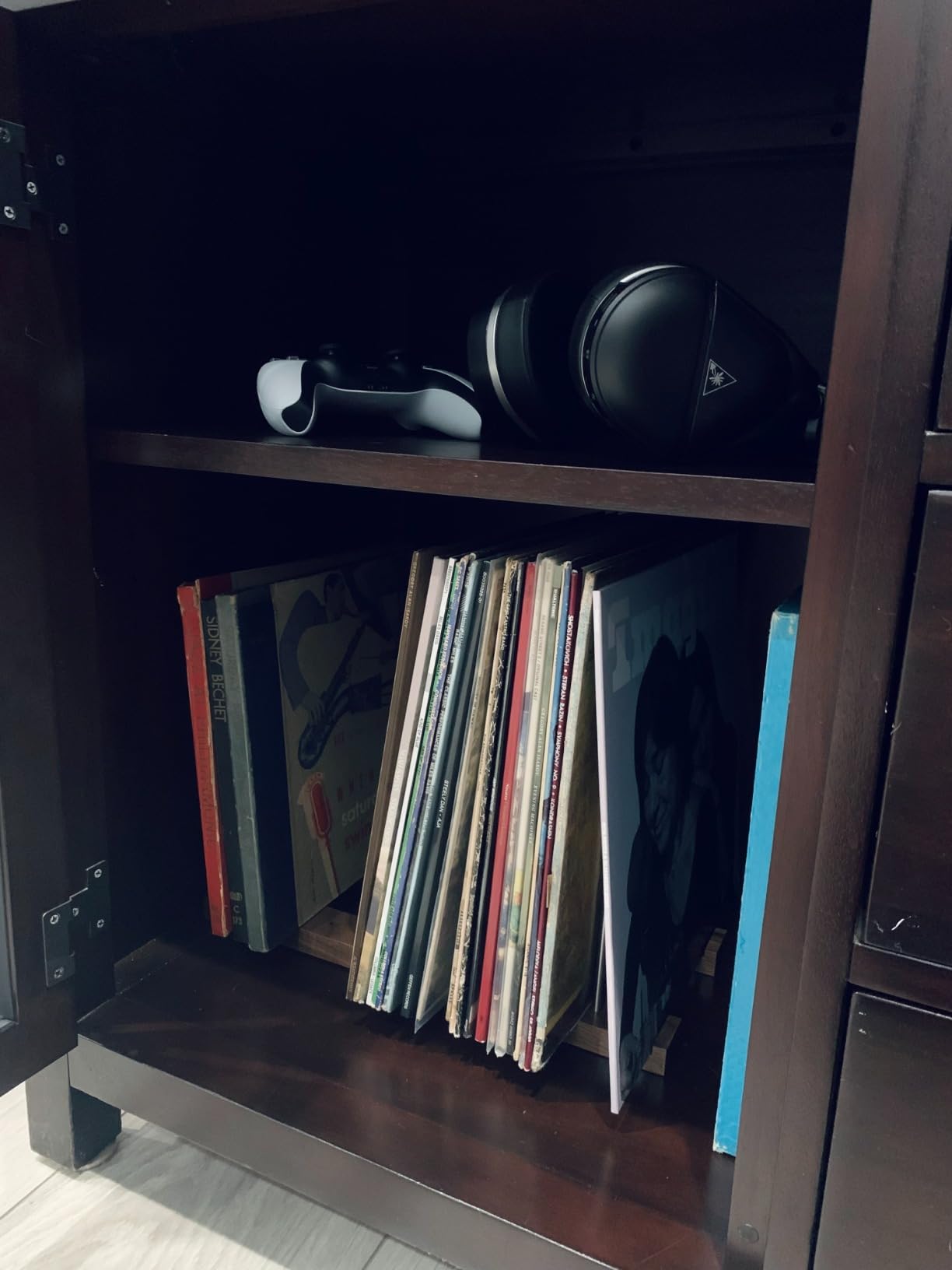 Optage Audio Vinyl Record Storage Holder, 75 LPs, Solid Walnut & Steel customer photo 2