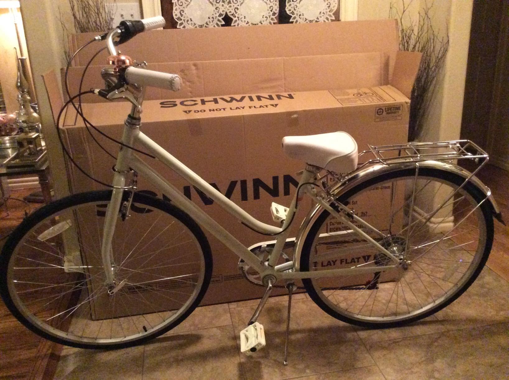 Schwinn Wayfarer Hybrid Bike, 700c Mens and Womens Bike, 7-Speed Hybrid Bicycle, Retro Steel Frame, Front and Rear Linear Pull Brakes, Fenders, Cargo Space, Adult Bicycle customer photo 1