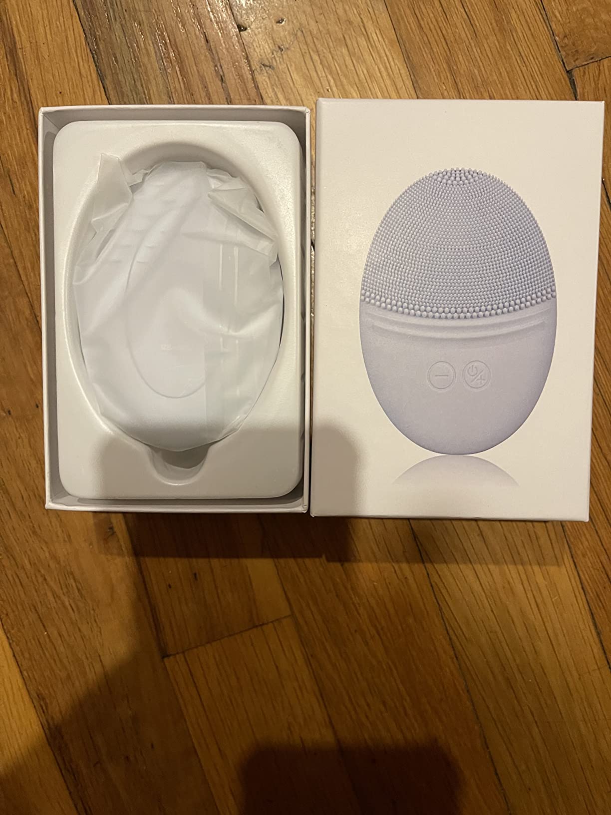 EZBASICS Silicone Facial Cleansing Brush, IPX7 Waterproof, Violet customer photo 1
