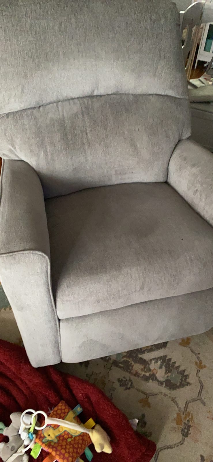 Signature Design by Ashley Manual Rocker Recliner Chair, Slate Gray customer photo 2