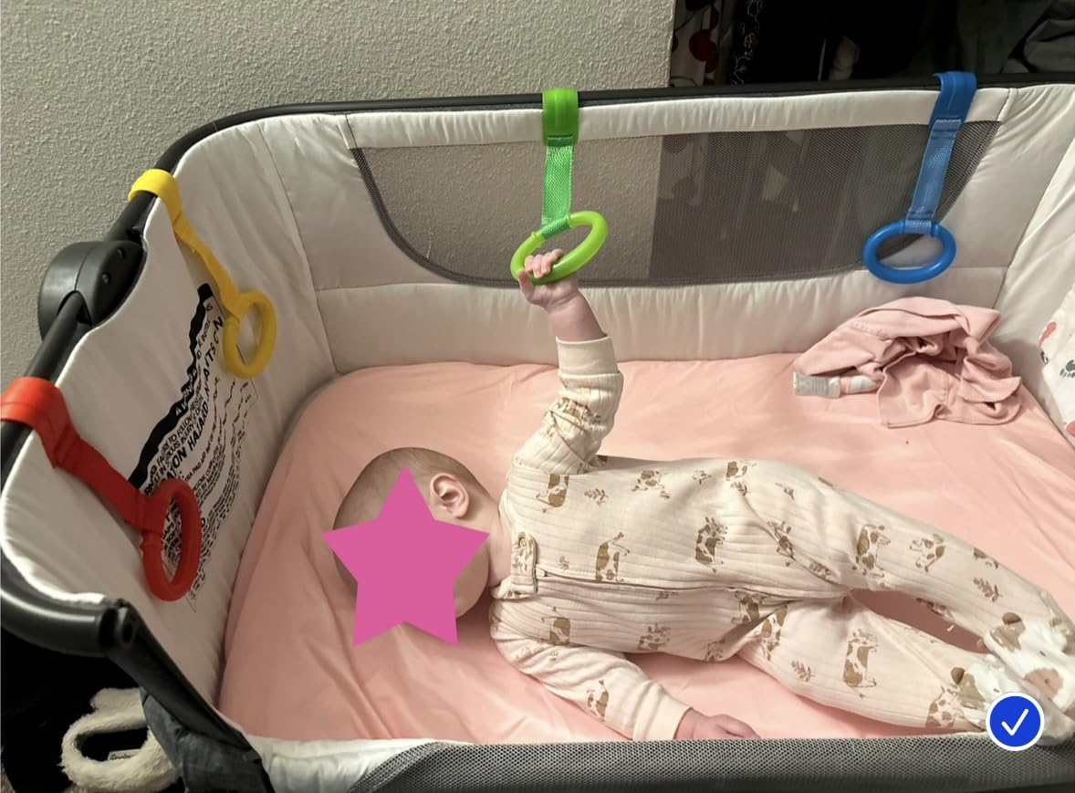 KoolerThings Baby Bassinet, Bedside Sleeper for Baby, Easy Folding Portable Crib with Storage Basket for Newborn, Bedside Bassinet, Comfy Mattress/Travel Bag Included (Bassinet) (Grey) customer photo 2