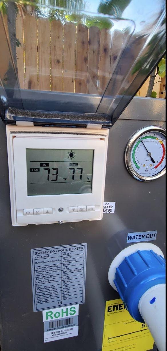 FibroPool FH255 Pool Heat Pump - 240V Electric - 55,000 BTU - Metal customer photo 2