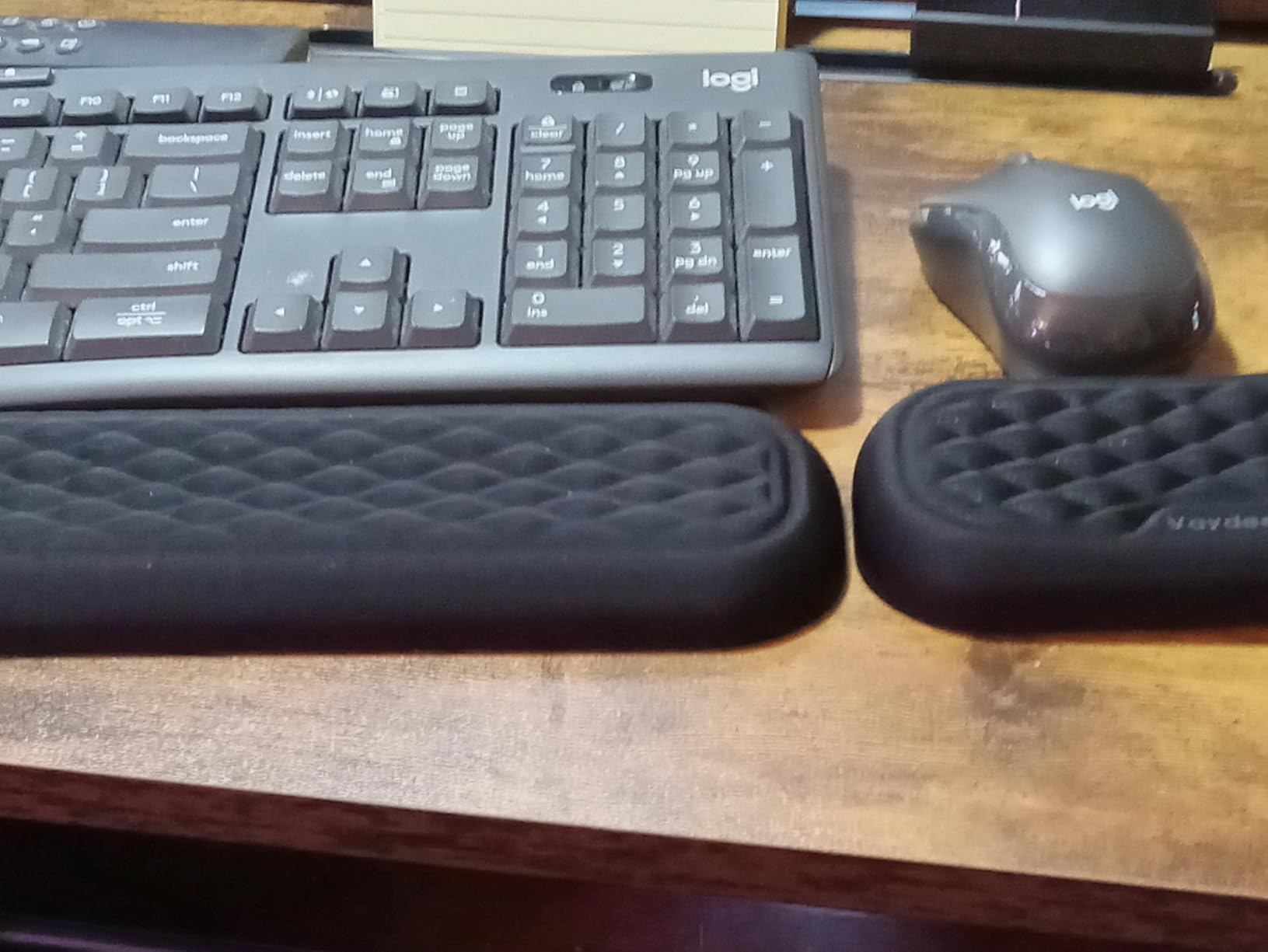 Vaydeer Wrist Rest for Keyboard and Mouse, Computer Ergonomic Wrist Support Pad, Soft Memory Foam Arm Cushion for Desk, Palm Hand Office Laptop Typing customer photo 1