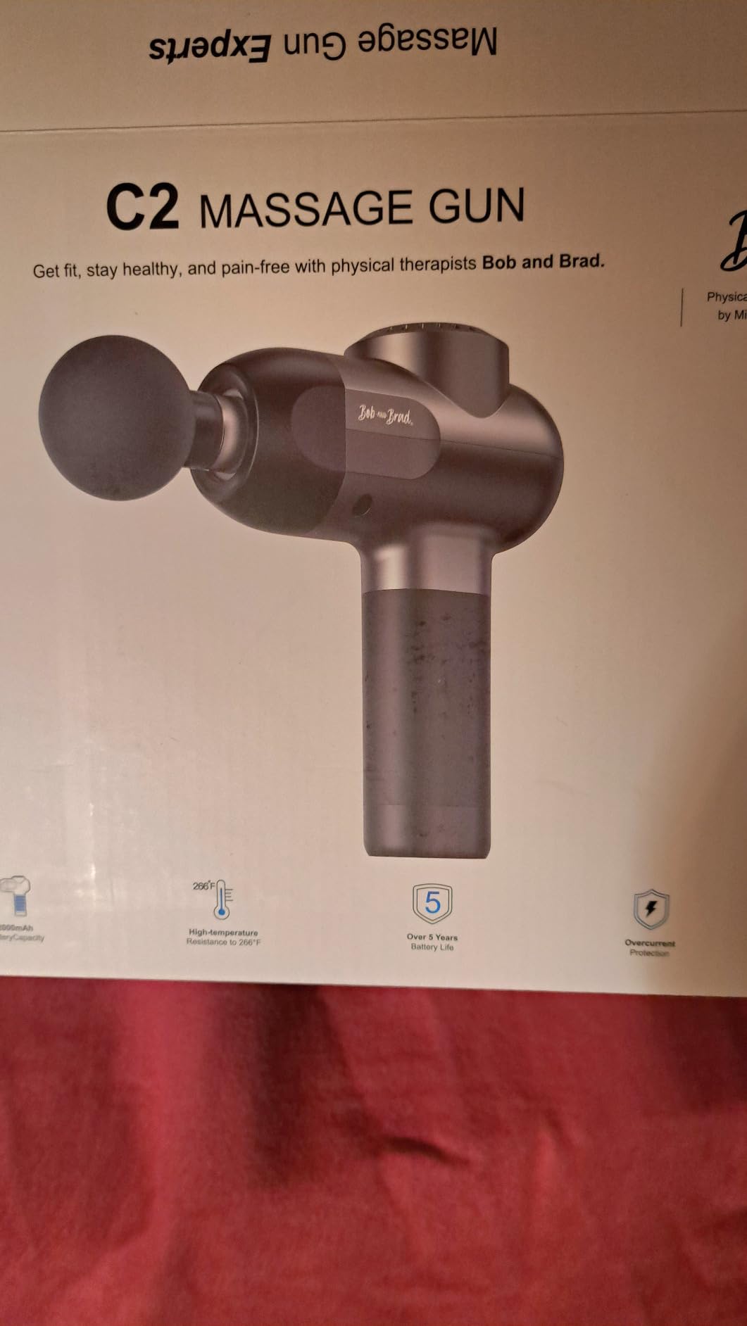 BOB AND BRAD C2 Massage Gun, FSA Eligible & HSA Approved Deep Tissue Percussion Massager Gun, Muscle Massager with 5 Speeds and 5 Heads, Electric Back Massagers for Professional Athletes Home Gym customer photo 1