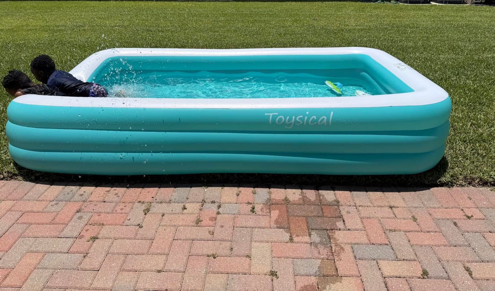 Toysical Inflatable Pool for Kids and Adults with Pump - 118 x 72 x 22 - More Durable Than Other Blow up Pools for Adults - Includes Patches customer photo 1