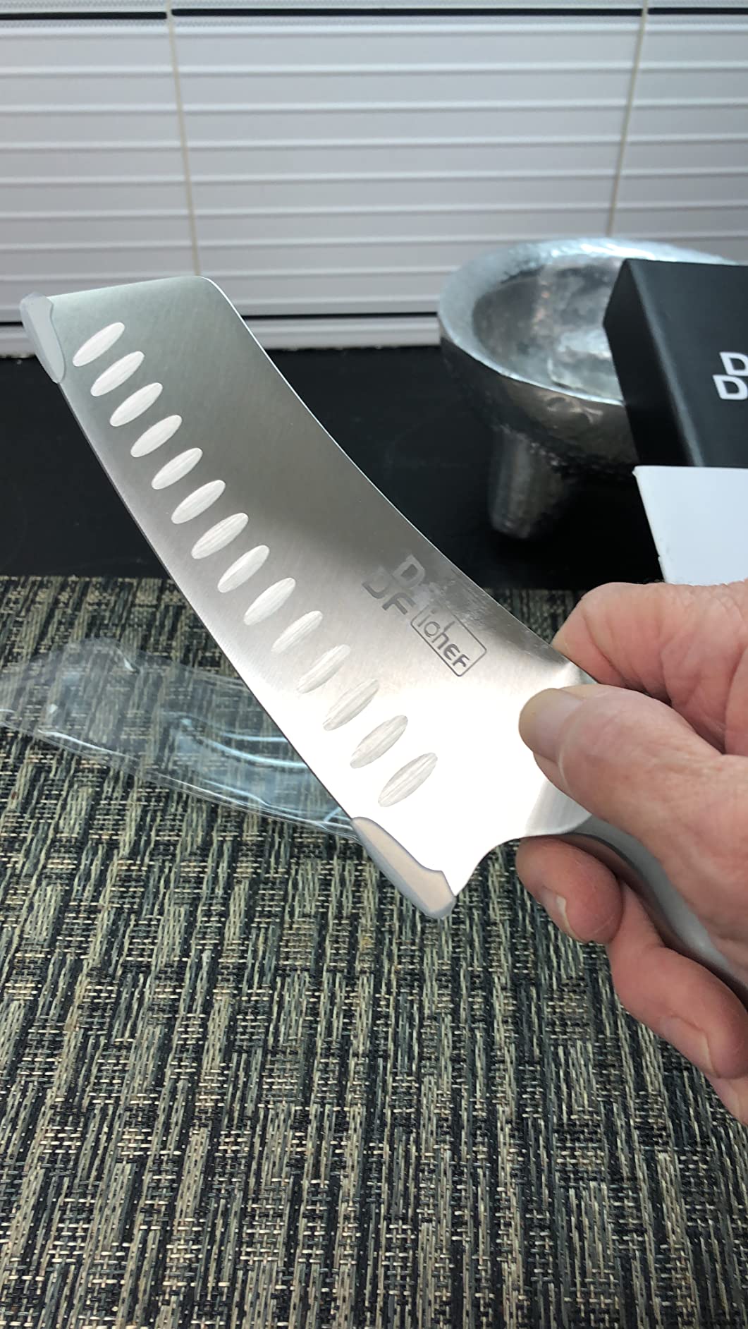 Chef Knife 7 Inch, High-Carbon Stainless Steel Santoku, Dishwasher Safe customer photo 1