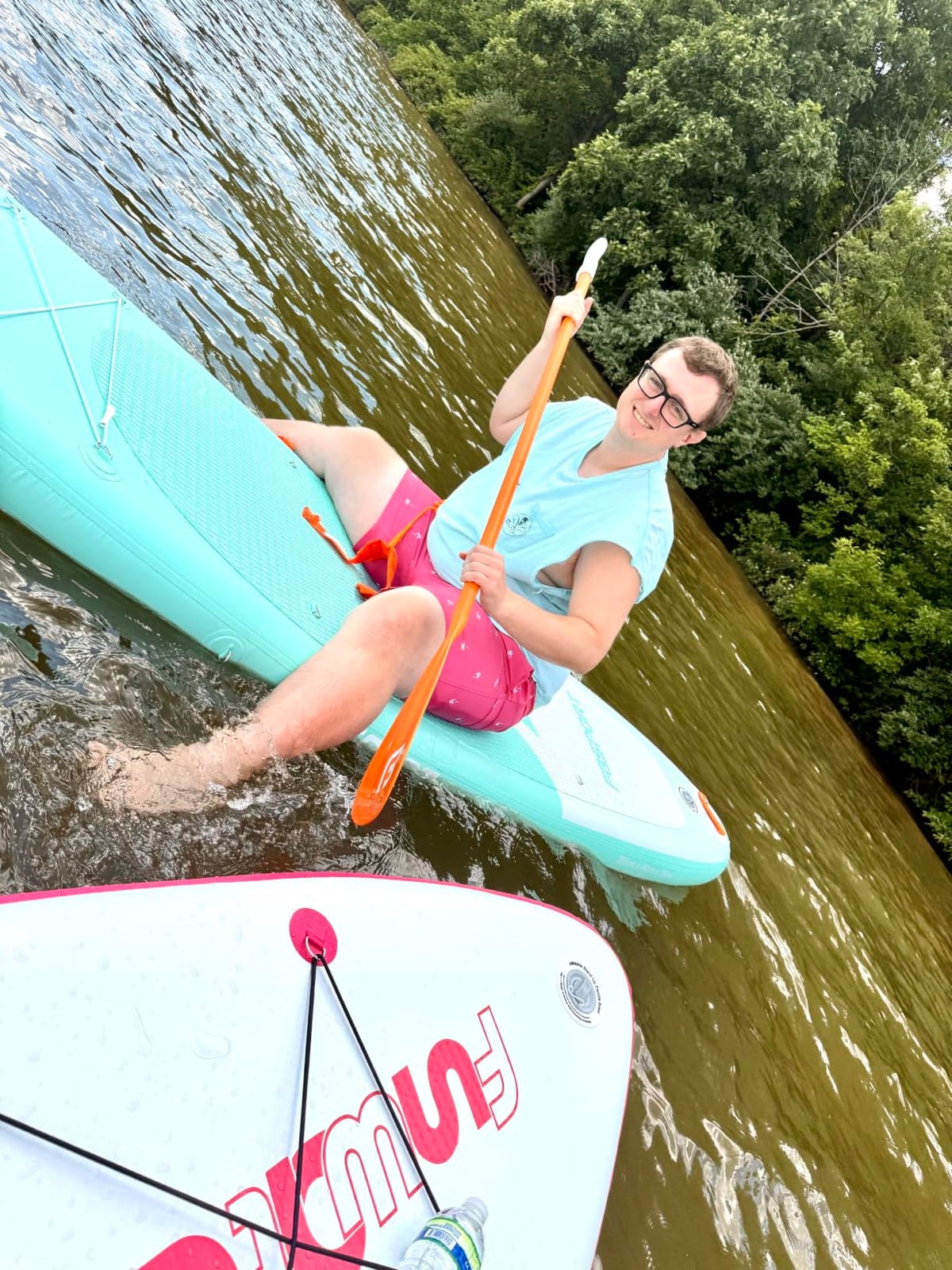 FBSPORT 11' Premium Stand Up Paddle Board, Yoga Board with SUP Accessories & Carry Bag | Wide Stance, Surf Control, Non-Slip Deck, Leash, Paddle and Pump for Youth & Adult customer photo 1