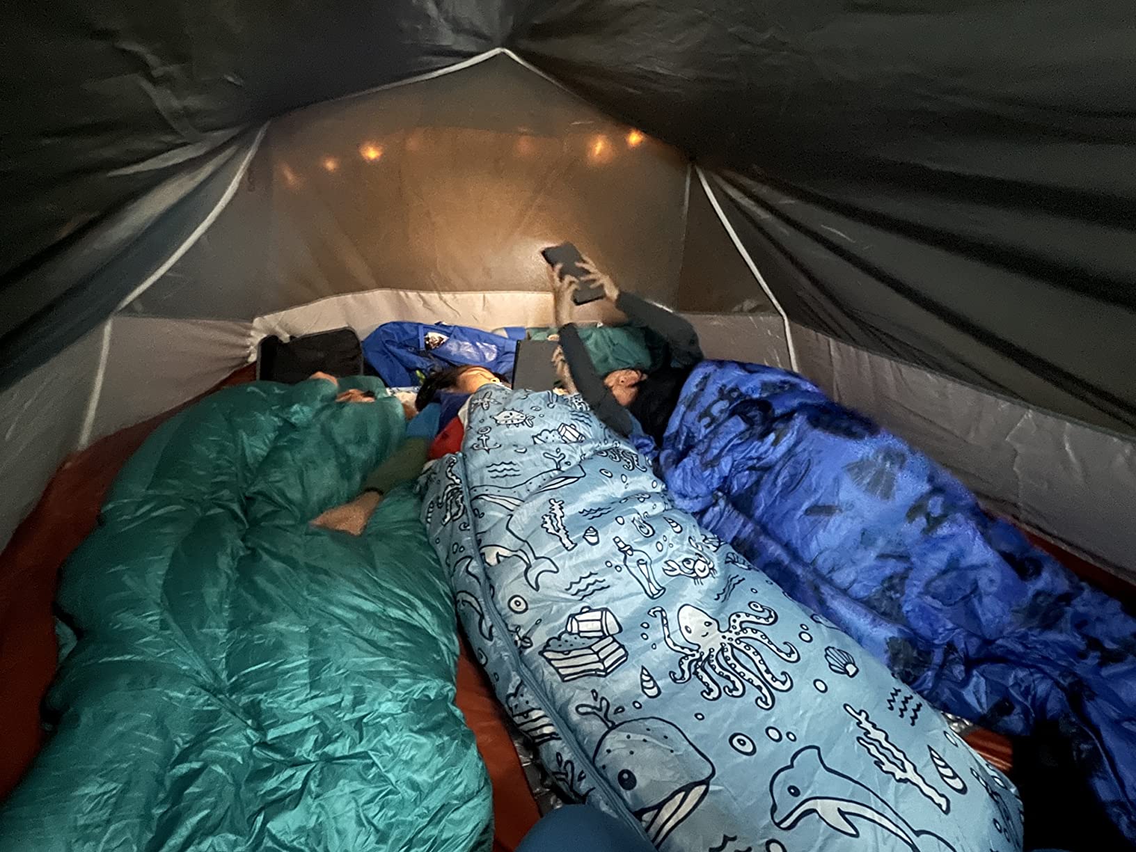 KidzAdventure Mummy Style 32 – 59F Kids Sleeping Bag with Pillow Sleeve, 4 Season, Lightweight and Backpacking Style, Ideal for Camping, Sleepover, Boys, Girls, and Youth customer photo 1
