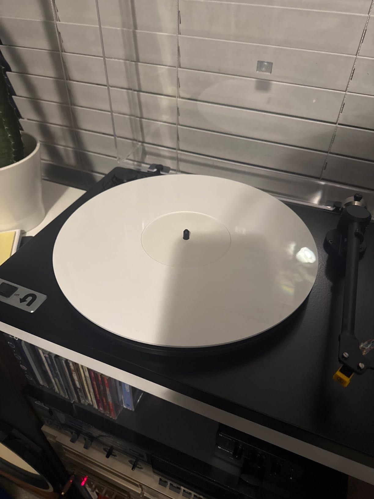 PRO SPIN White Acrylic Turntable Mat - Platter Slipmat for 12