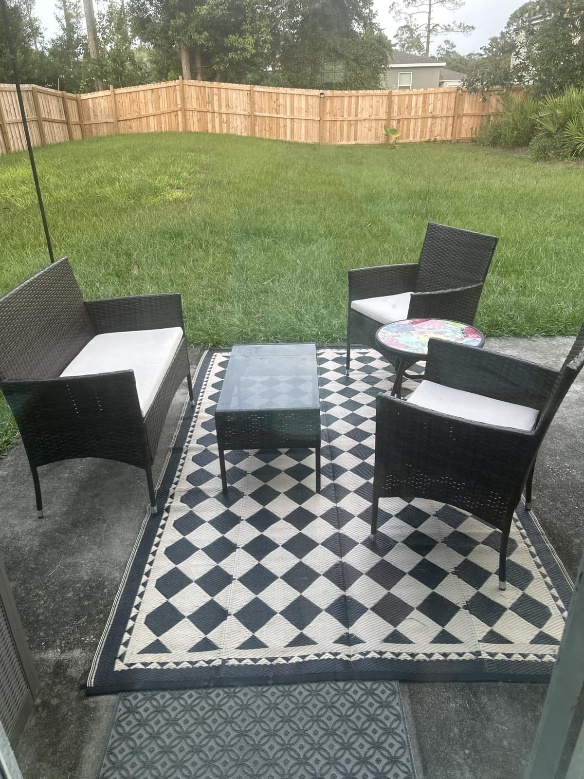 Greesum Patio Furniture 4 Pieces Conversation Sets,Brown and Gray customer photo 2