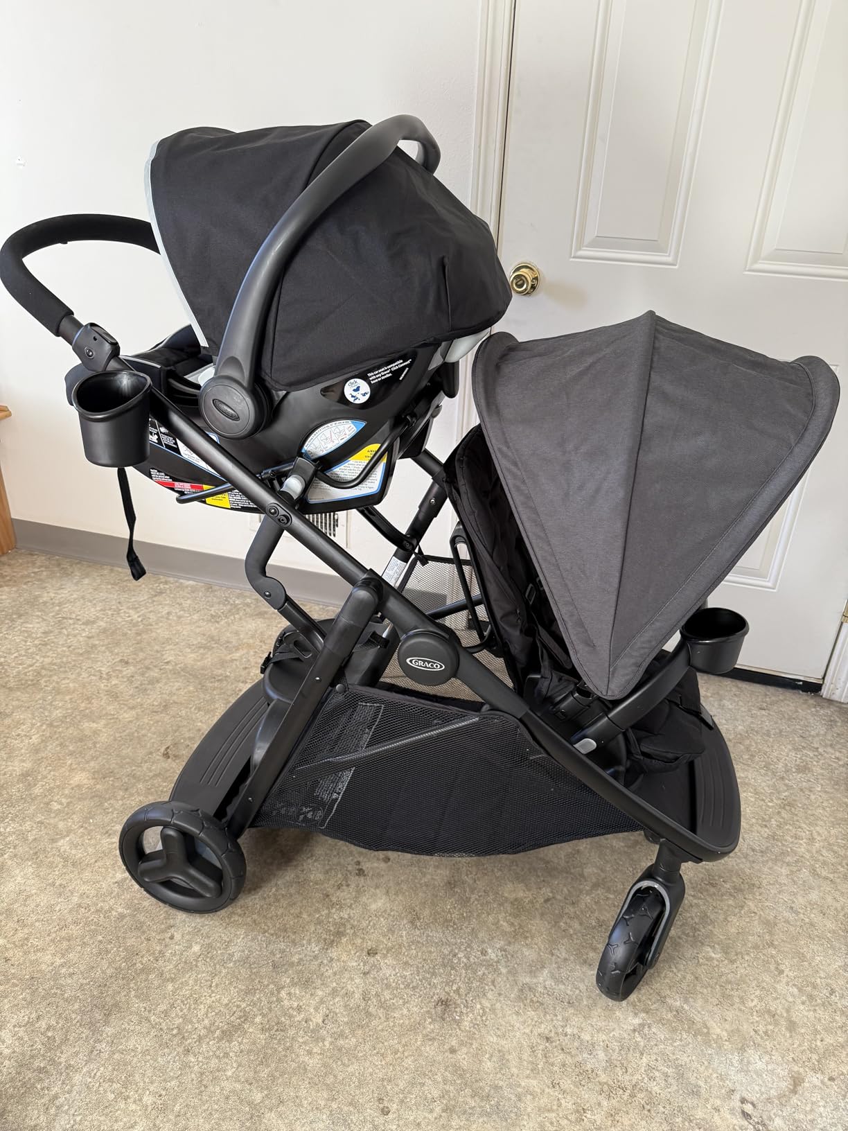 Graco Ready2Grow 2.0 Double Stroller, Twin Baby Stroller Features Bench Seat and Standing Platform Options, Compact Fold Perfect for Baby Travel, Rafa customer photo 2