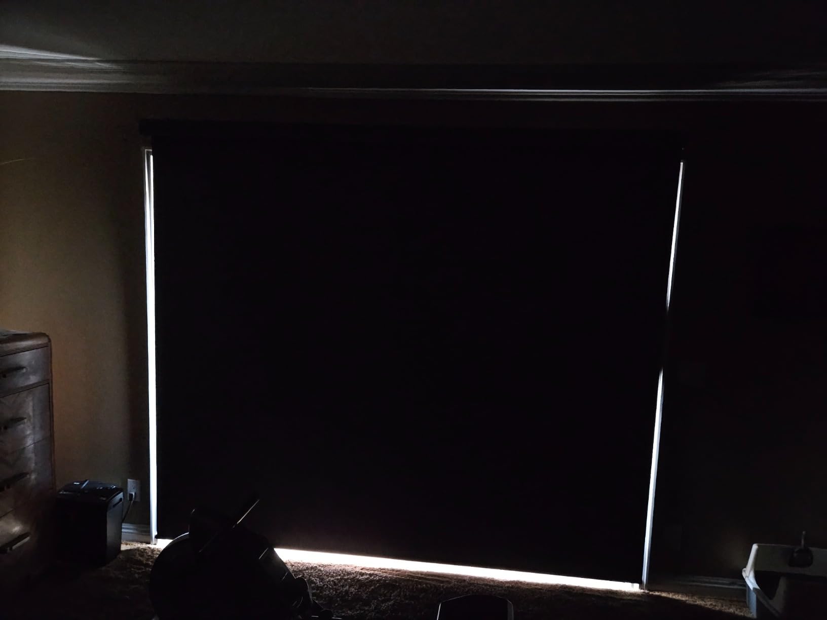 Graywind Motorized Blackout Roller Shade Work with Alexa Google customer photo 1