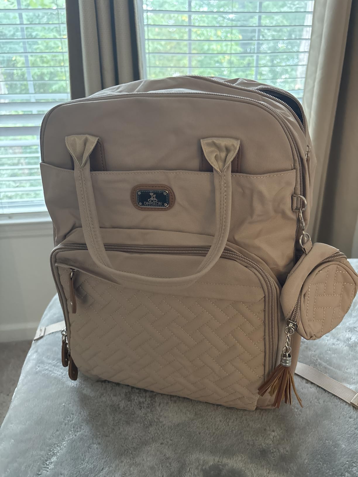 Dikaslon Diaper Bag Backpack with Portable Changing Pad,Baby Essentials customer photo 1