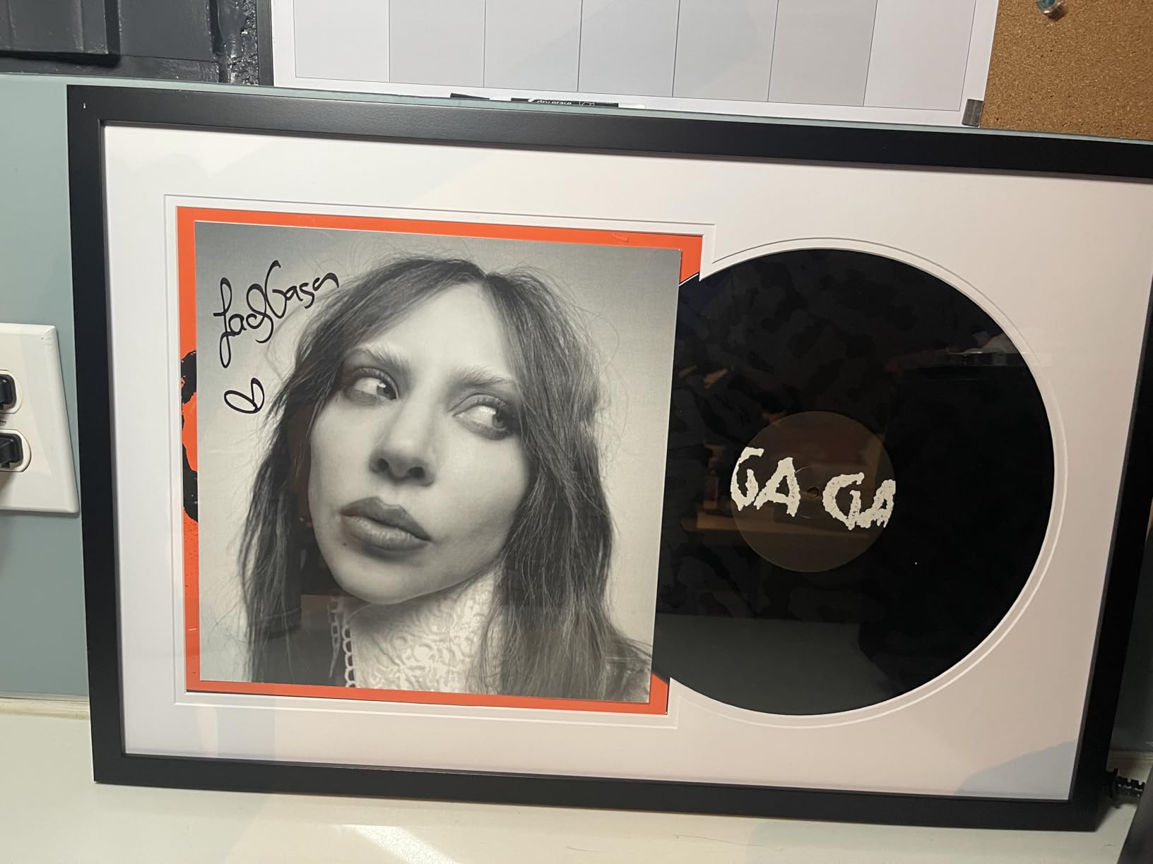 MCS Double Matted Record Album Frame, 16.5x25, Black With White Mat customer photo 2