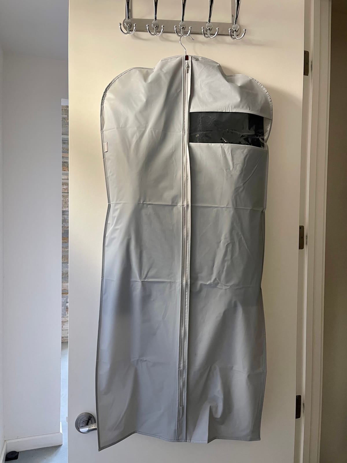 Dress Bags for Gowns Long, 65'' Long Dress Clear Garment Bag(Set of 2, 23.3'' X 65'') customer photo 2