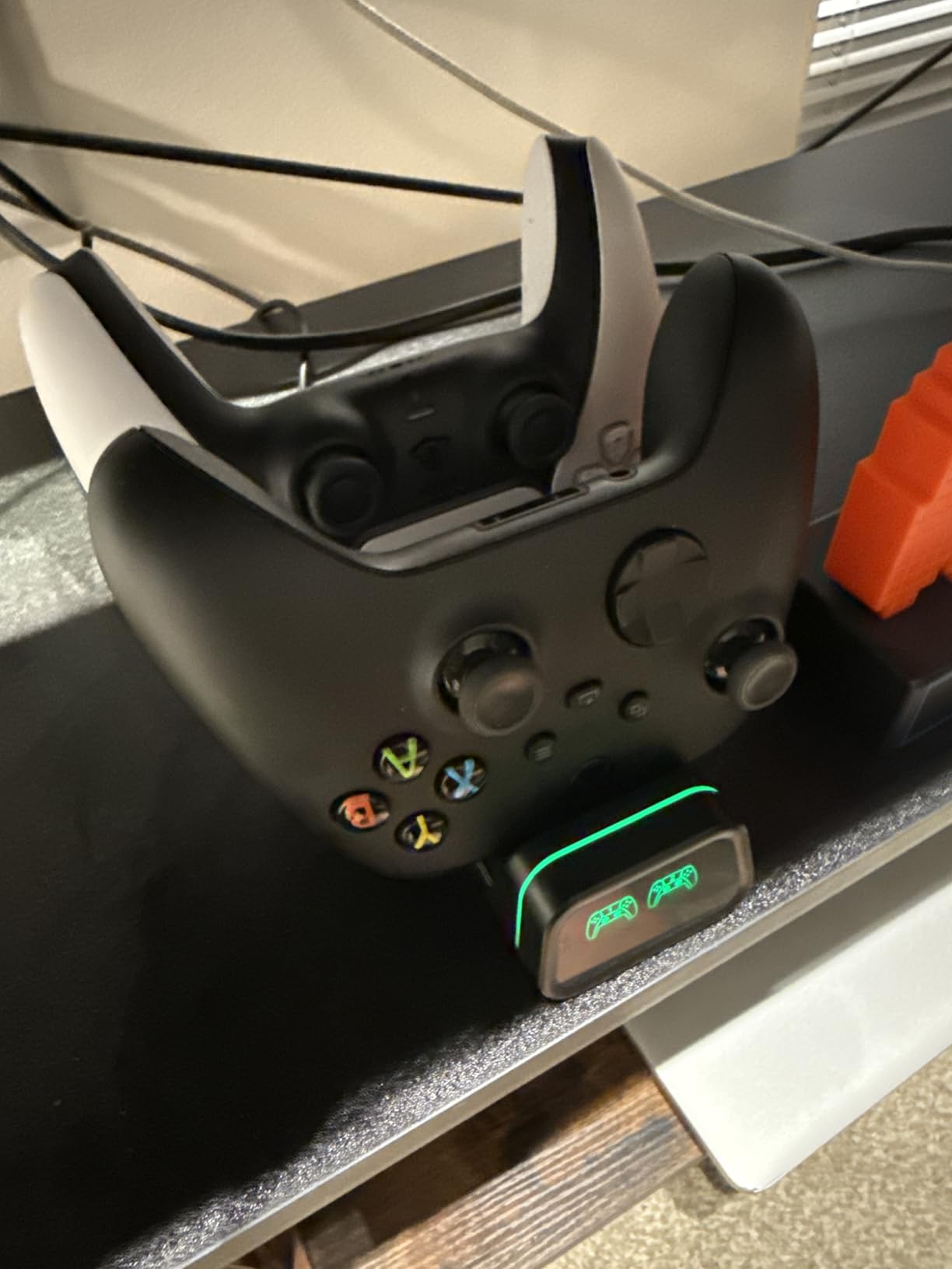 Controller Charging Dock for Switch Pro & Switch 2 Pro Controller, PS5 Controller, Xbox Series X|S & Elite 2, 2-Port LED Charging Station (Not for PowerA/3rd-Party Pro), 5V2A Recommended customer photo 2