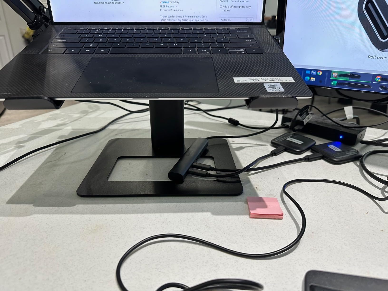 SOUNDANCE Adjustable Laptop Stand for Desk, Computer Stand, Ergonomic Laptop Riser Holder Compatible with 10 to 17.3 Inches Notebook PC Computer, Aluminum Silver customer photo 1