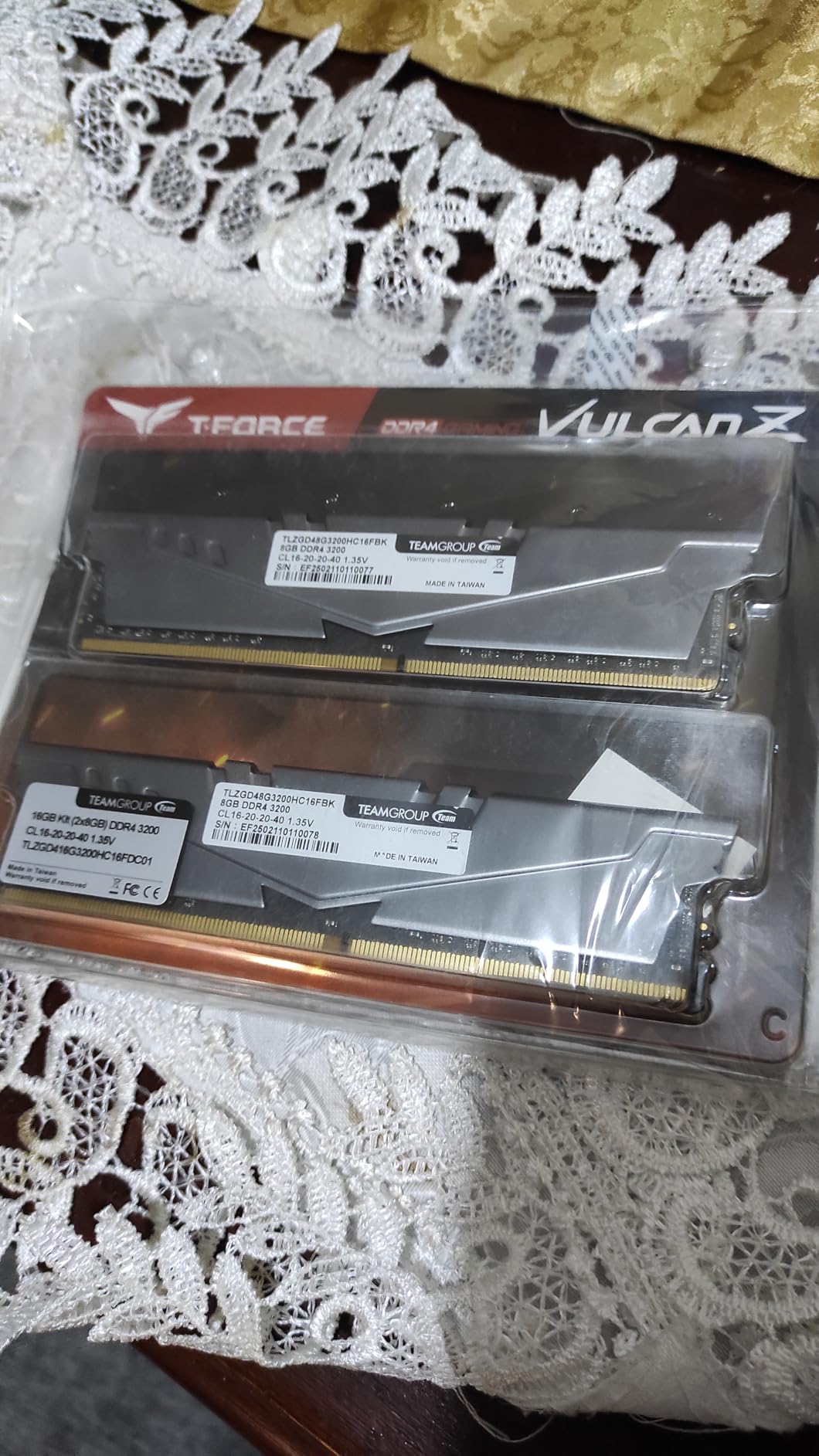 TEAMGROUP T-Force Vulcan Z DDR4 DRAM 16GB Kit (2x8GB) 3200MHz Desktop Memory Module (PC4-25600) CL16 Ram (Gray) - TLZGD416G3200HC16FDC01 customer photo 1
