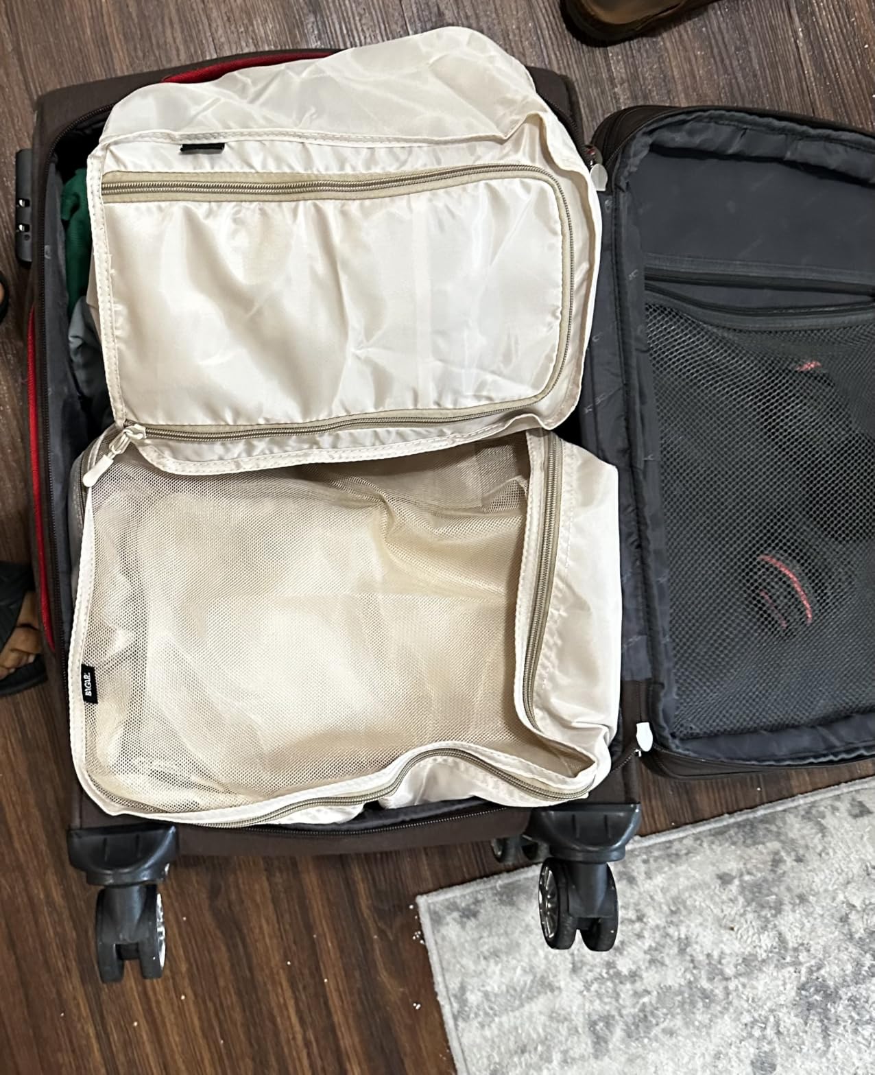 BAGAIL 8 Set Packing Cubes Luggage Packing Organizers for Travel Accessories-Cream customer photo 2