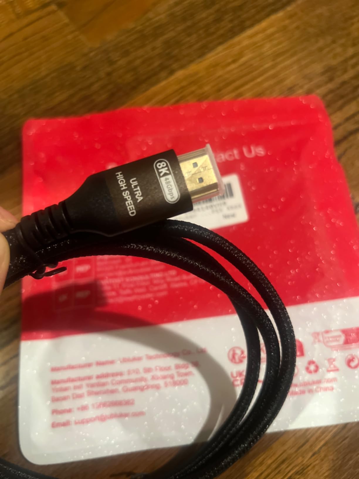 Ubluker 10K 8K 4K HDMI to HDMI Cable 15FT, Certified Ultra High Speed Cord customer photo 1