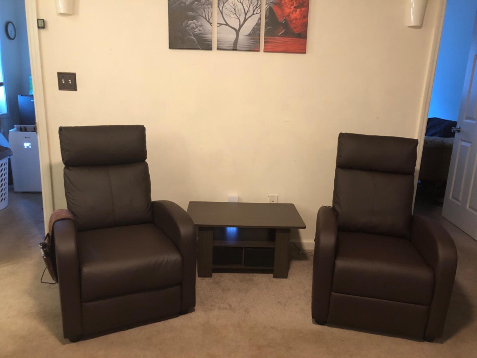 Devoko Massage Recliner Chair Reclining Sofa Pu Leather Living Room Chair customer photo 2