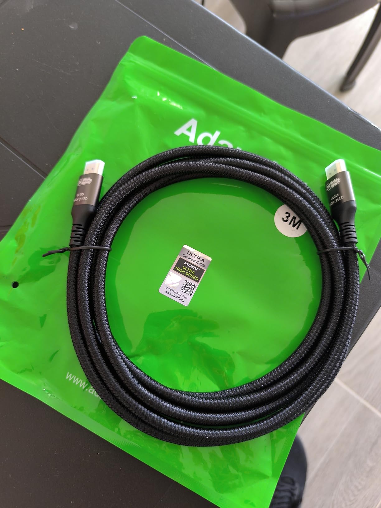 Certified 10K 8K 4K HDMI 2.1 Cable 10FT, 48Gbps Ultra High Speed HDMI® Cord customer photo 2