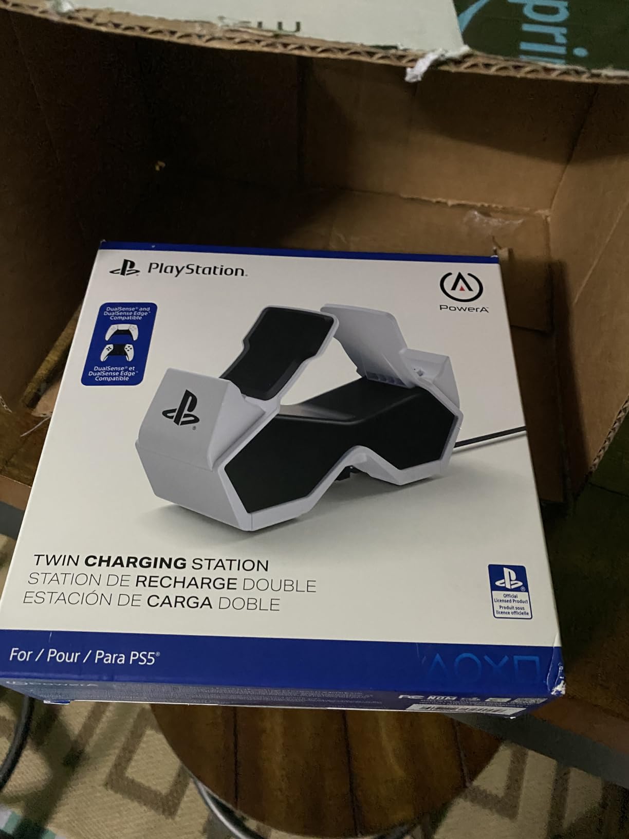 PowerA Twin Charging Station for Dualsense Wireless Controllers, Dualsense Controller Charging, Charge, Sony PlayStation, PS5, Officially Licensed - PlayStation 5 customer photo 2