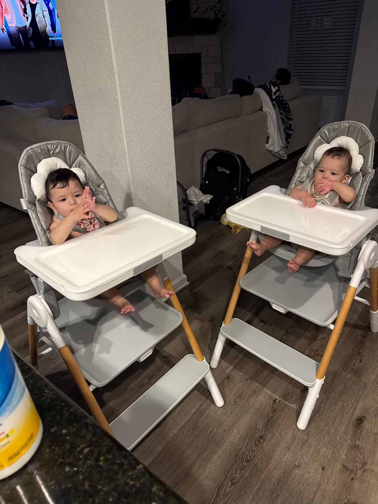 Skip Hop Baby High Chair 4 in 1 Convertible High Chair, EON, Grey/White customer photo 2