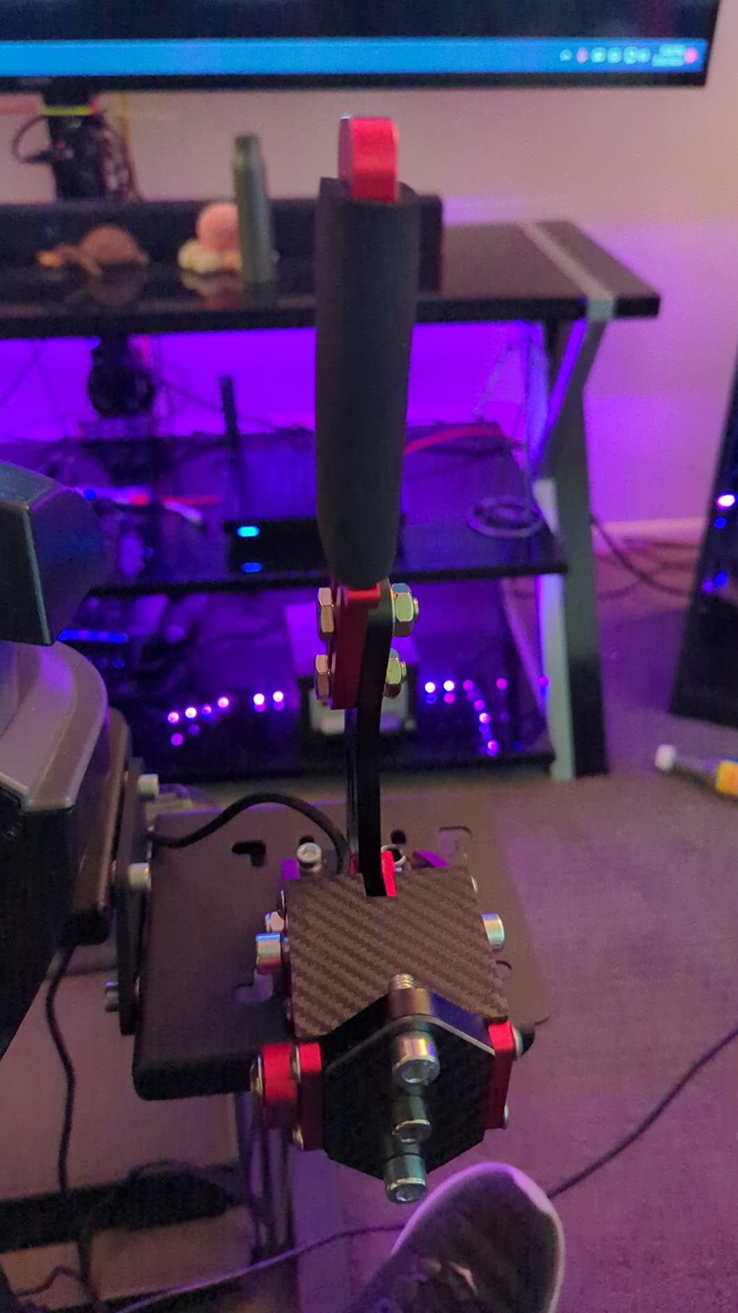 aikeec 64 Bit USB Handbrake with Clamp for PC Windows Sim Racing Games G25 G27 G29 T500 FANATECOSW Dirt Rally with Handle Grip customer photo 2