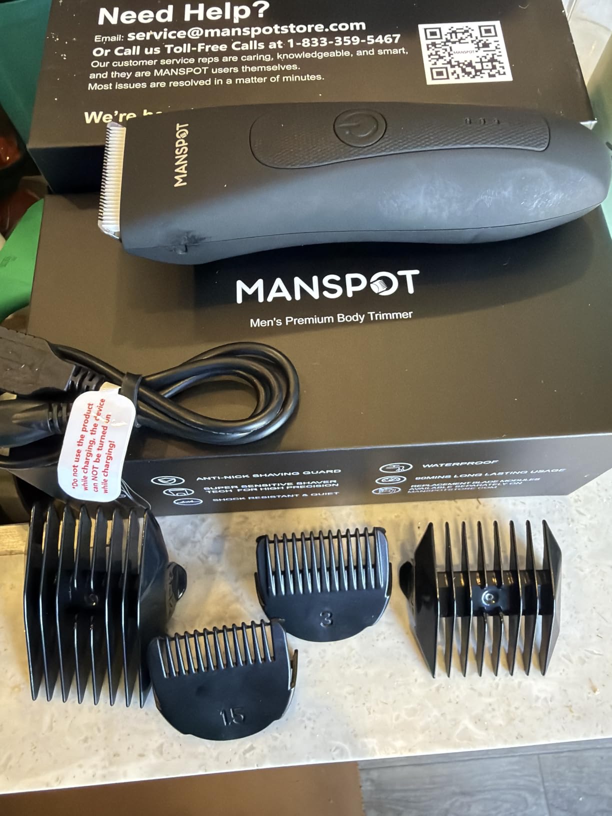 MANSPOT Manscape Groin & Body Hair Trimmer for Men, Electric Pubic Shaver customer photo 2