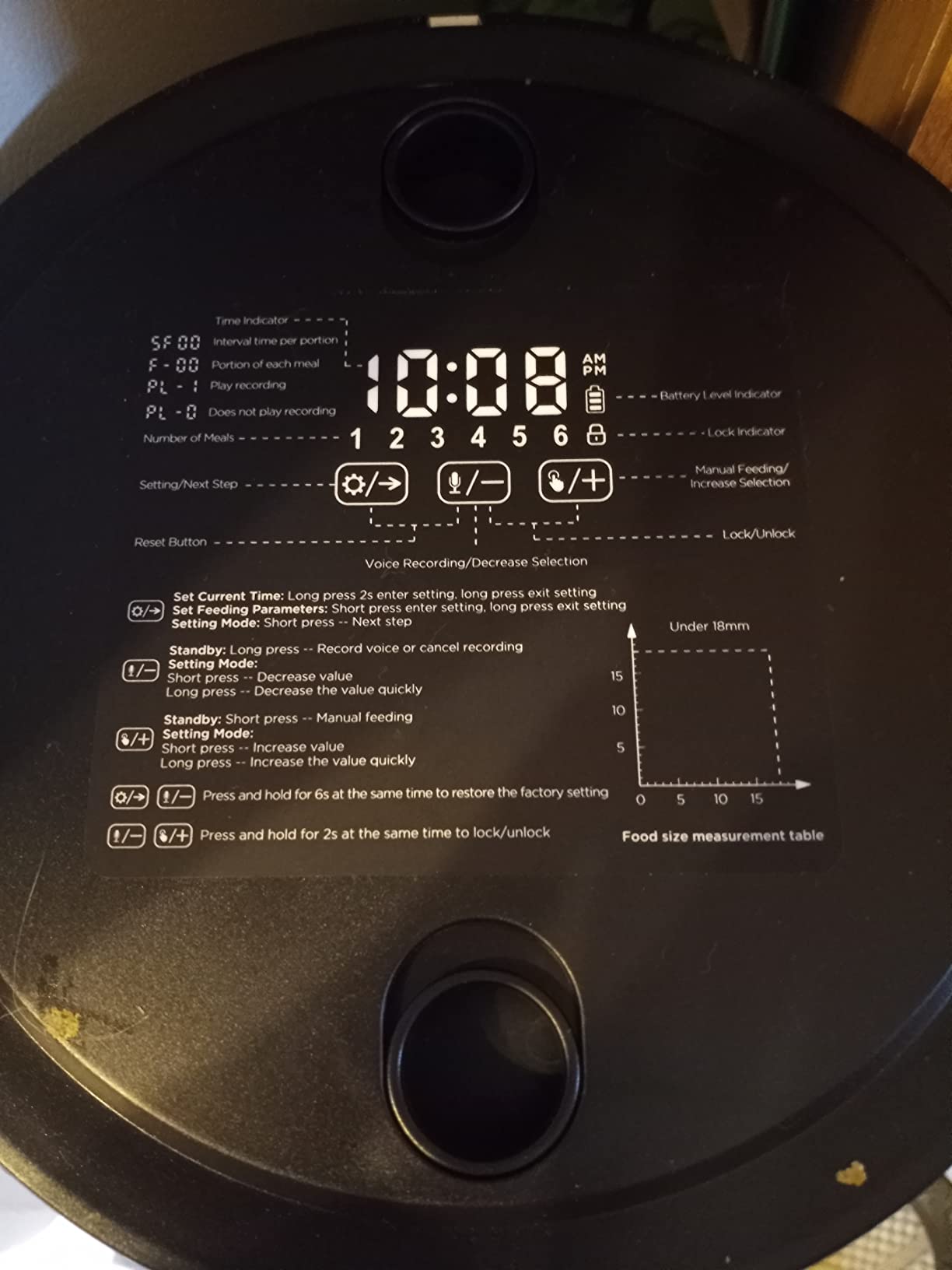Petory Timed Automatic Cat Feeder - 4L Dry Food Dispenser for Cats and Dogs customer photo 2