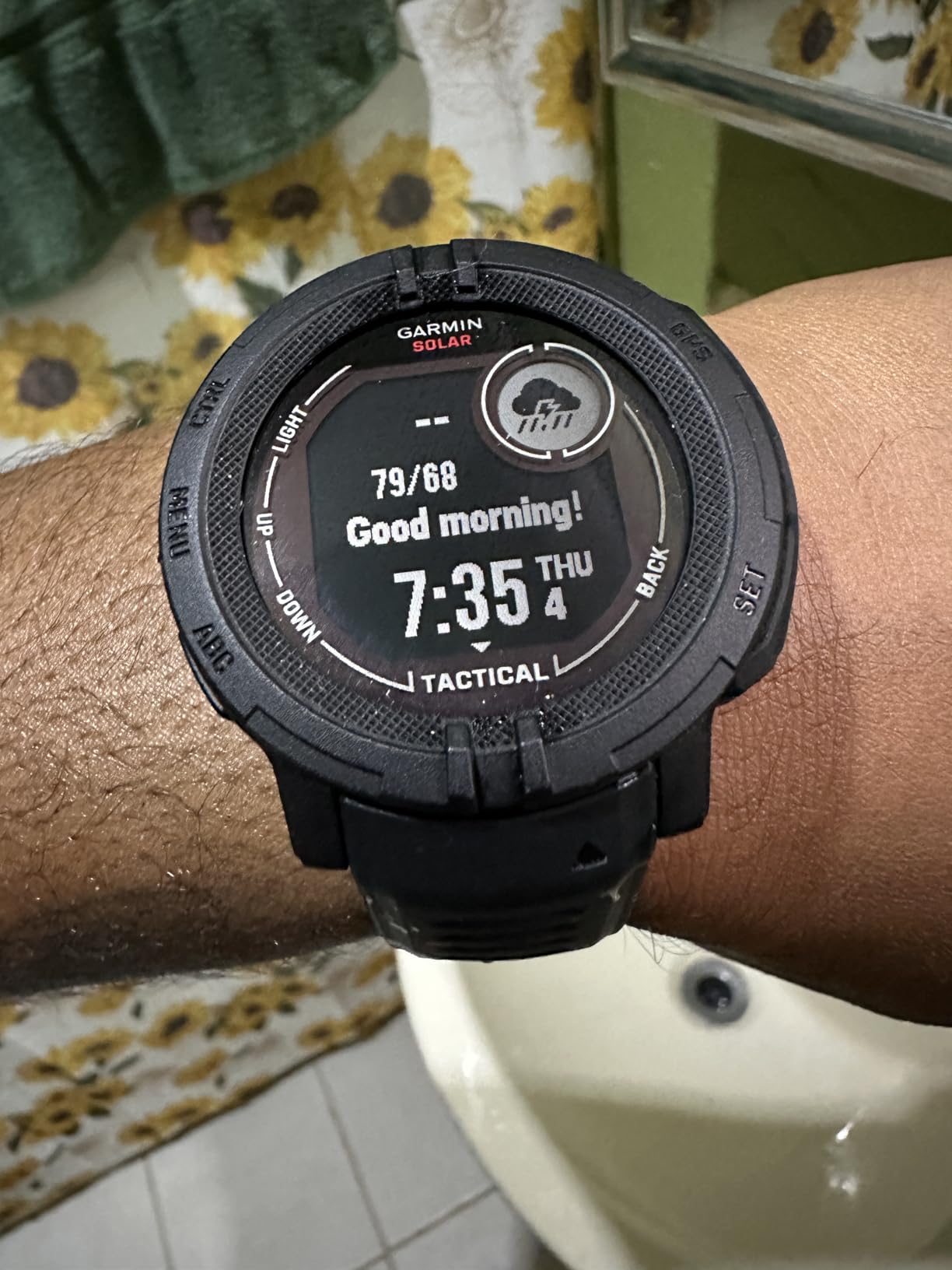 Garmin Instinct 2 Solar, Tactical-Edition, Rugged Outdoor Watch with GPS, with Solar Charging Capabilities, Built for All Elements, Multi-GNSS Support, Tracback Routing and More, Black customer photo 1